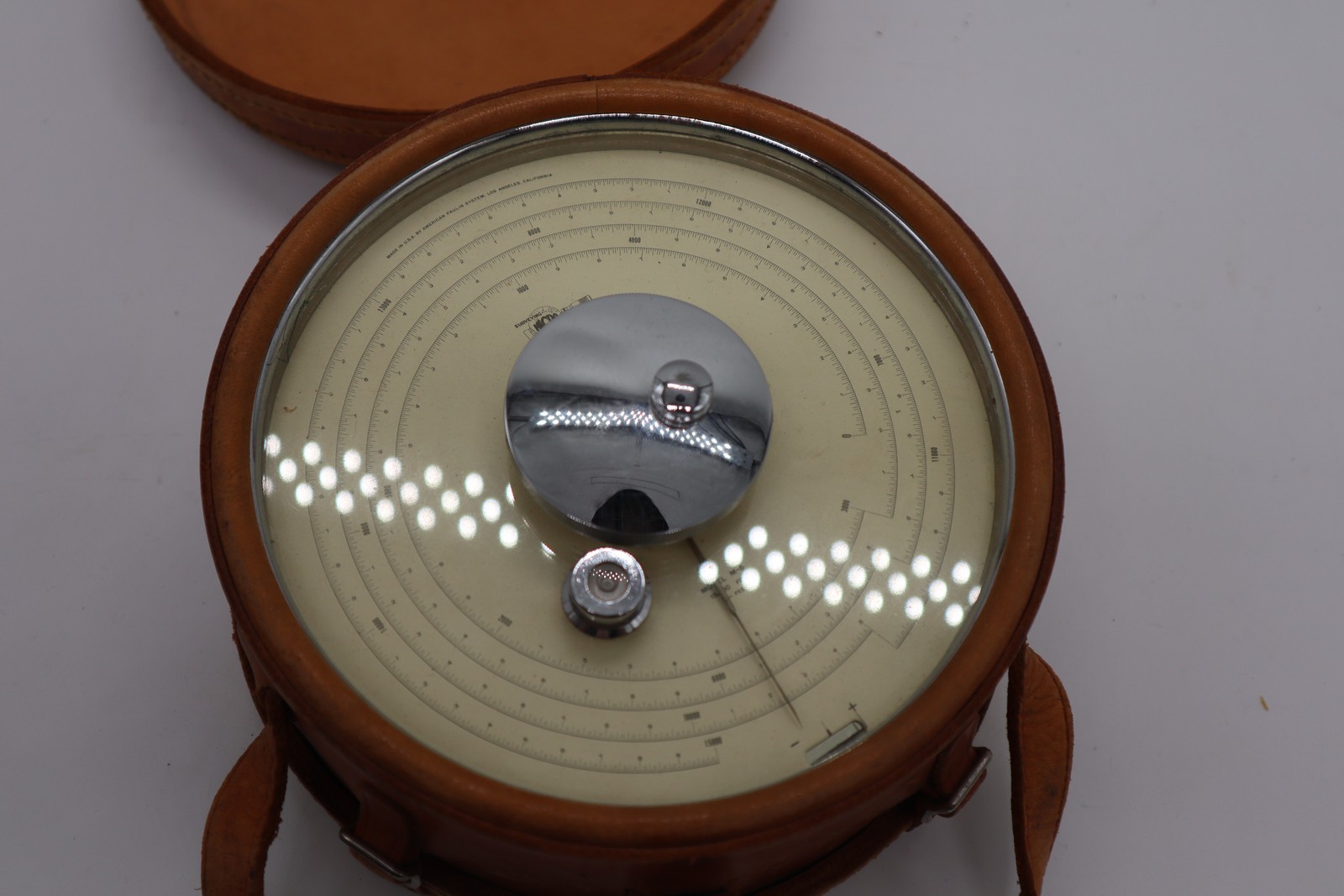 Antique American Paulin System PM-1 Precision Altimeter Barometer w/ Leather
