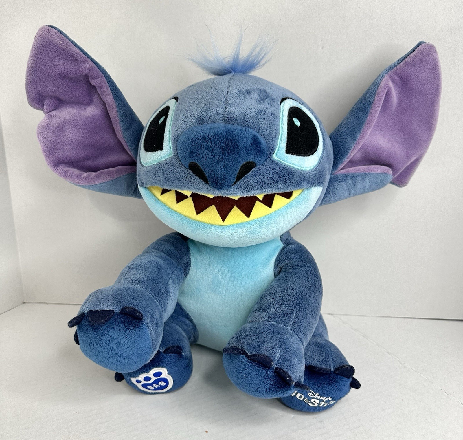 Build A Bear Workshop BABW Disney Stitch Blue Stuffed Animal Plush Toy Lilo &12"