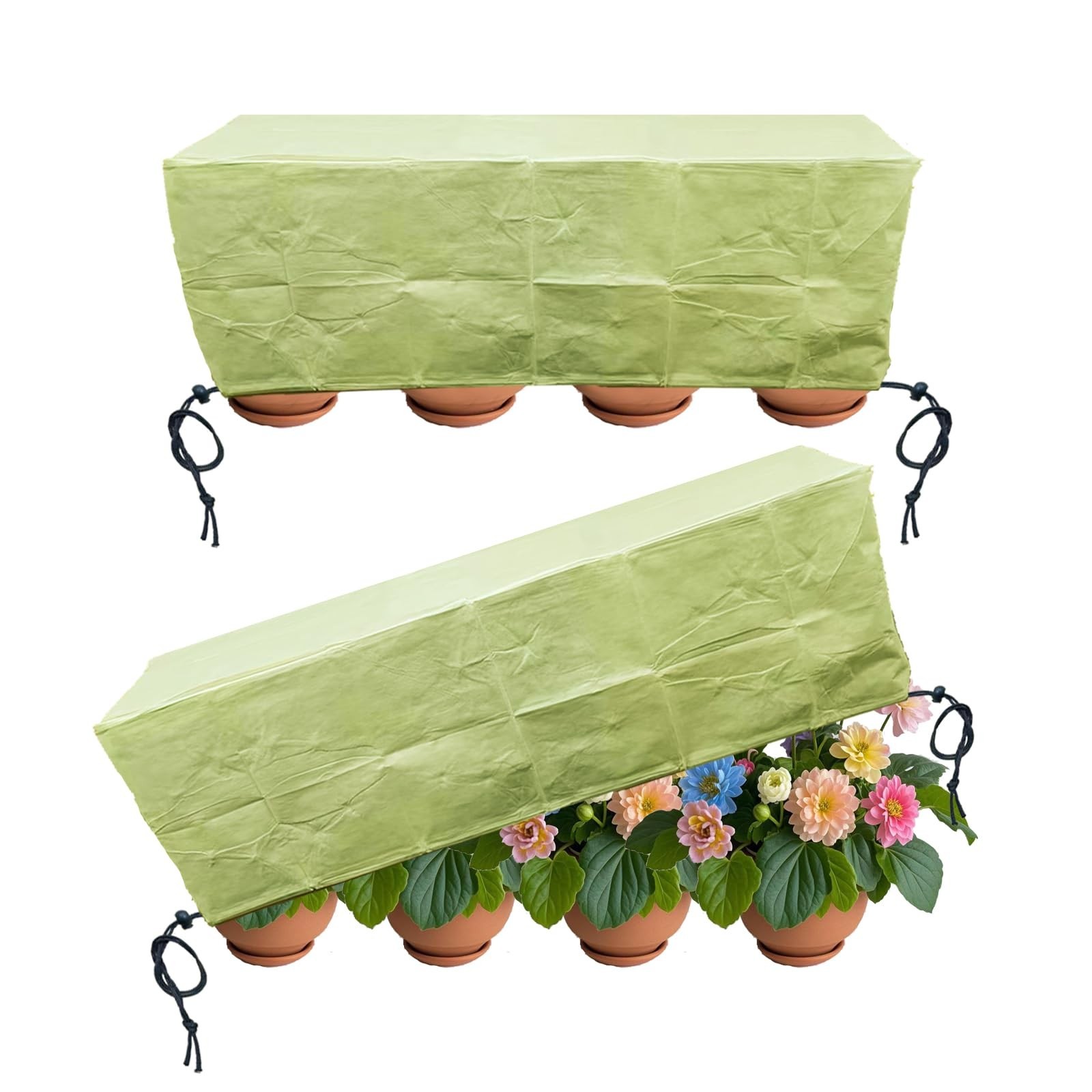 EJW Planter Cover, Plant Covers Freeze Protection,2 Pack 39.3"*17.7"x15.7" Pl...