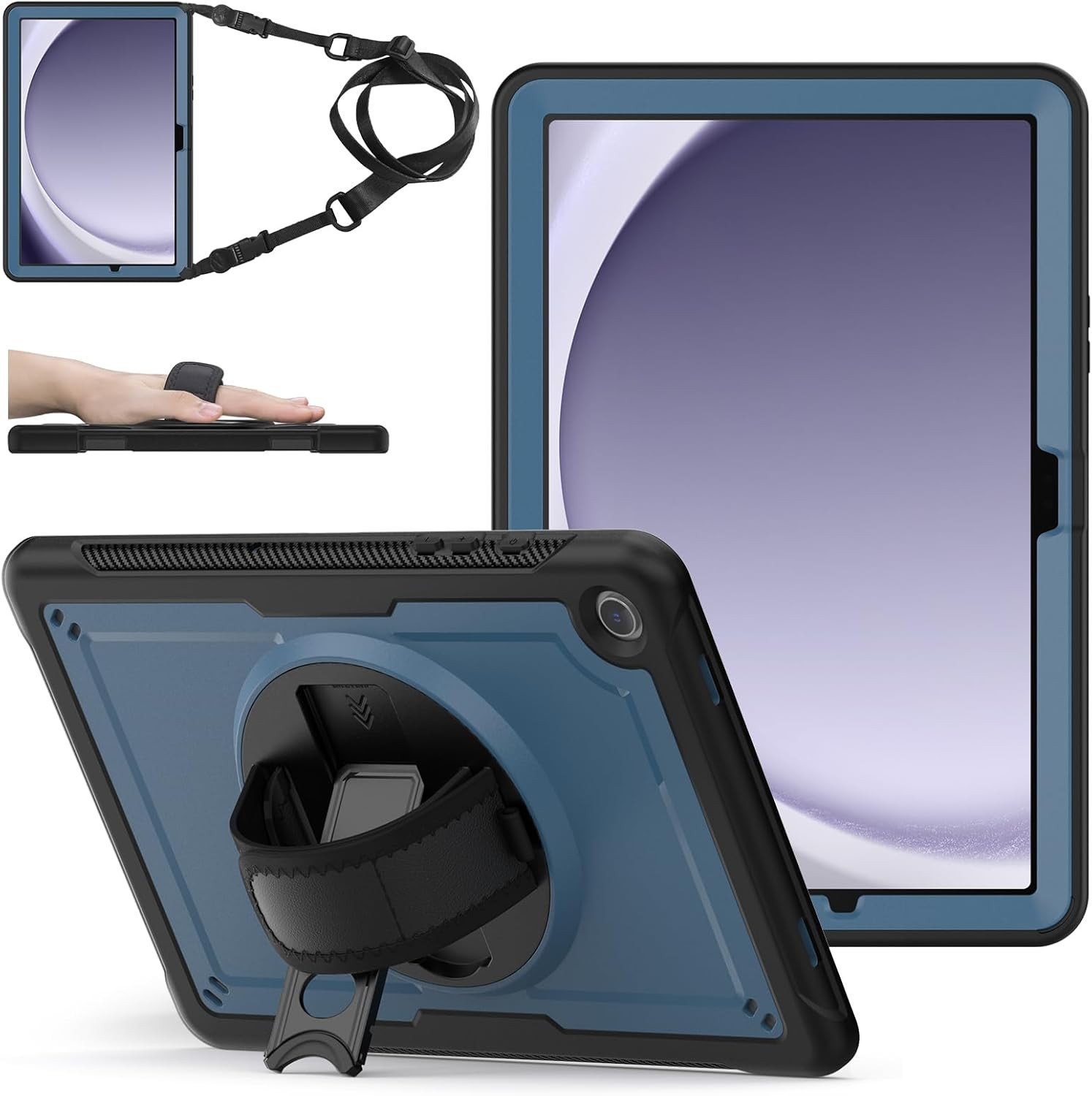 Case for Samsung Galaxy Tab A9 Plus 11" 2023, Heavy Duty Shockproof with Kicksta