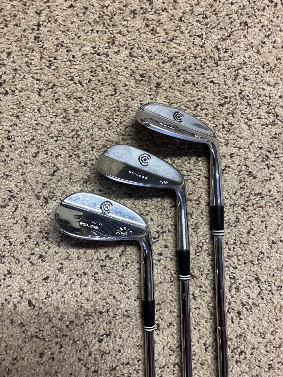 Cleveland 588 Chrome Wedge Set 53 56 60 Gap Sand Lob Stiff Steel RH