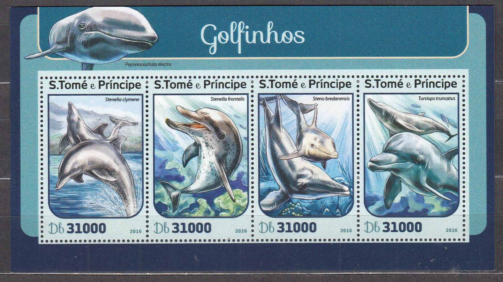 Sao Tome And Principe Post Yvert 5463/66 ** Mnh Marine Fauna - Dolphins