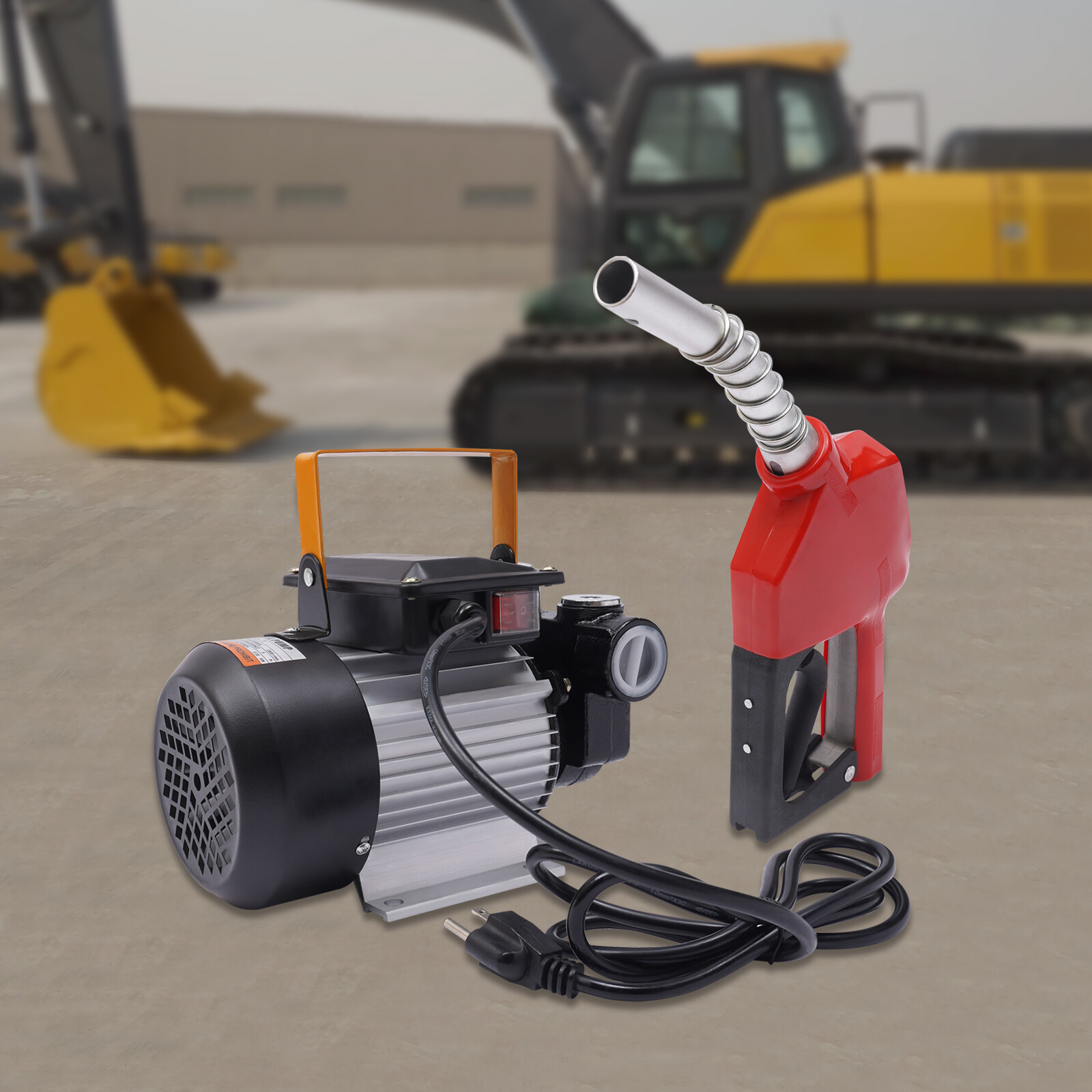 110V 550W Electric Fuel Transfer Pump Kit Diesel Kerosene Oil w/ Hose & Nozzle