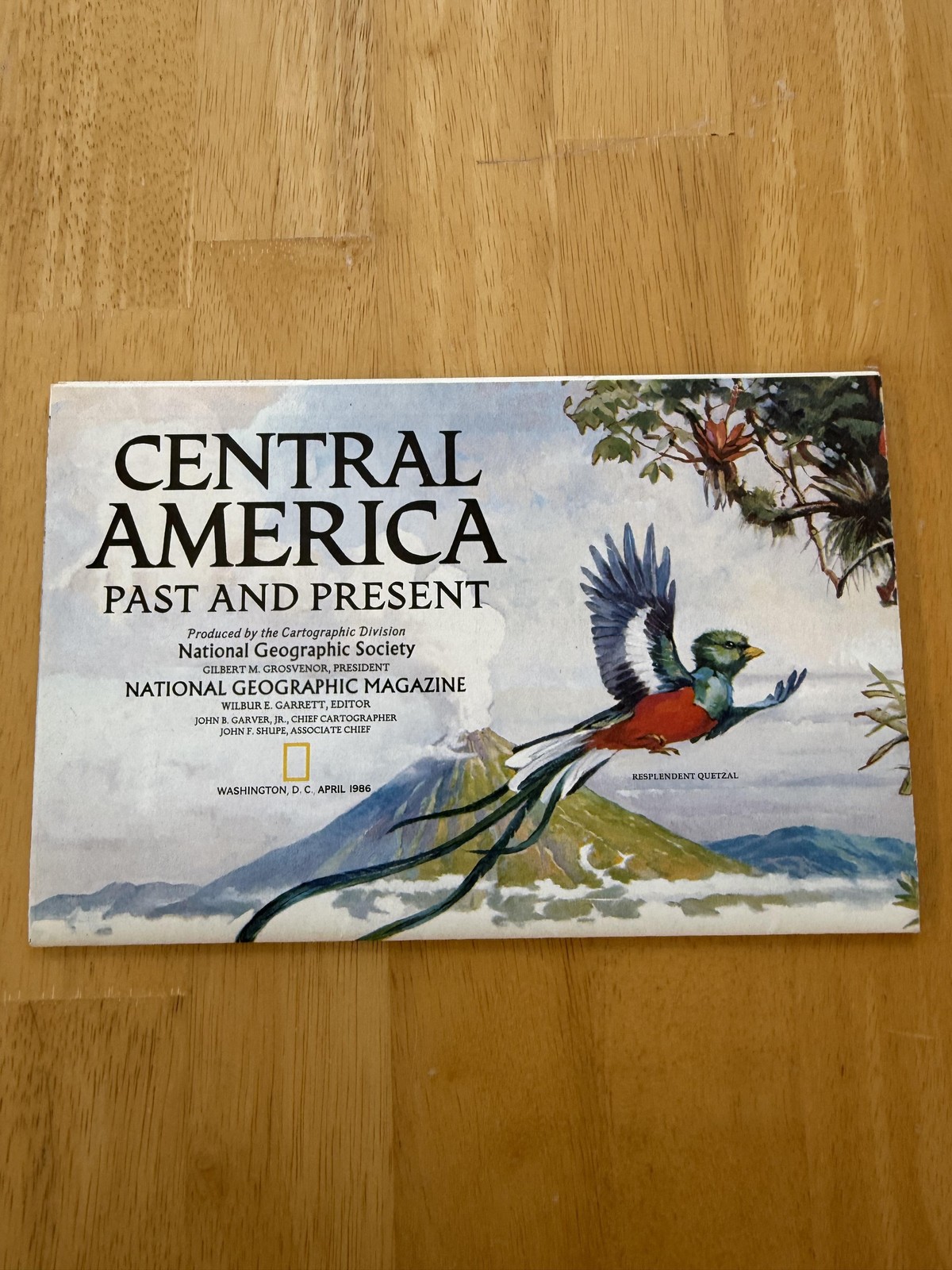 Vintage 1986 National Geographic Central America Map Past And Present Folded