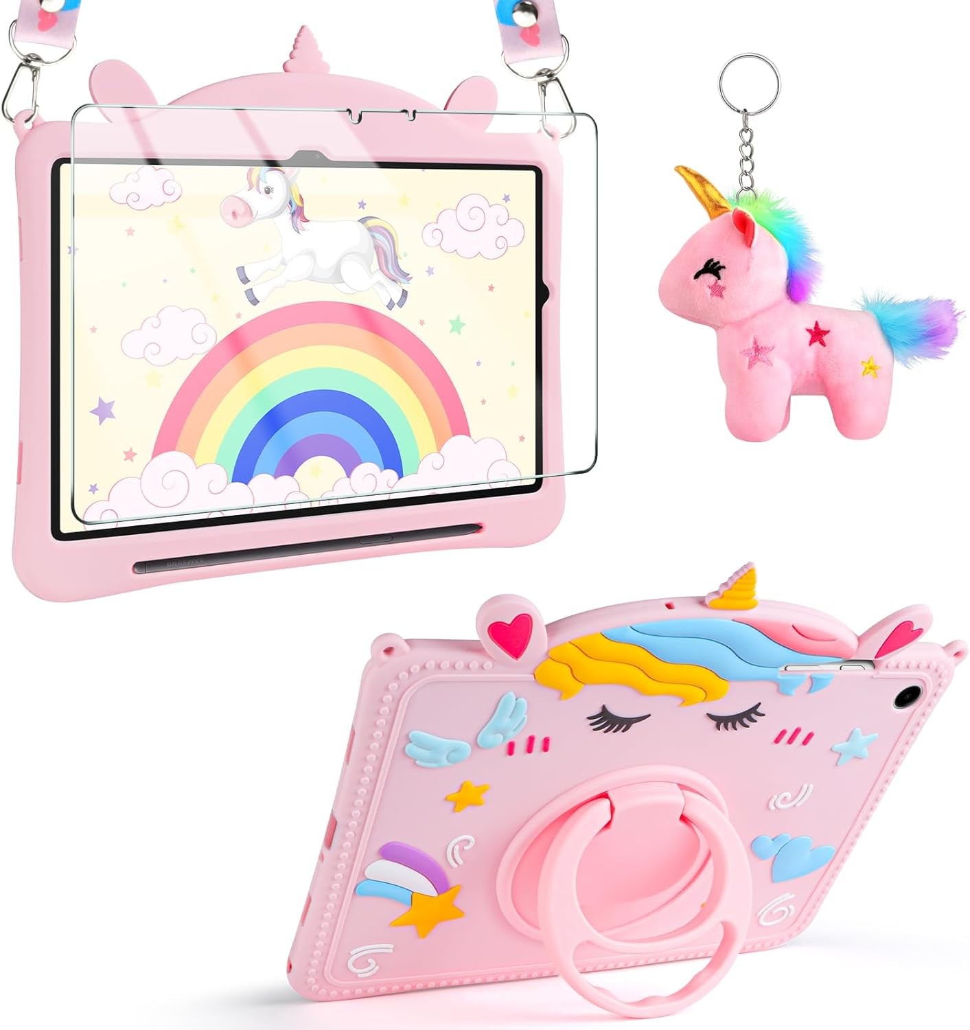 Case for Samsung Galaxy Tab A9 Plus 11 Inch 2023, Soft Silicone with Screen Prot