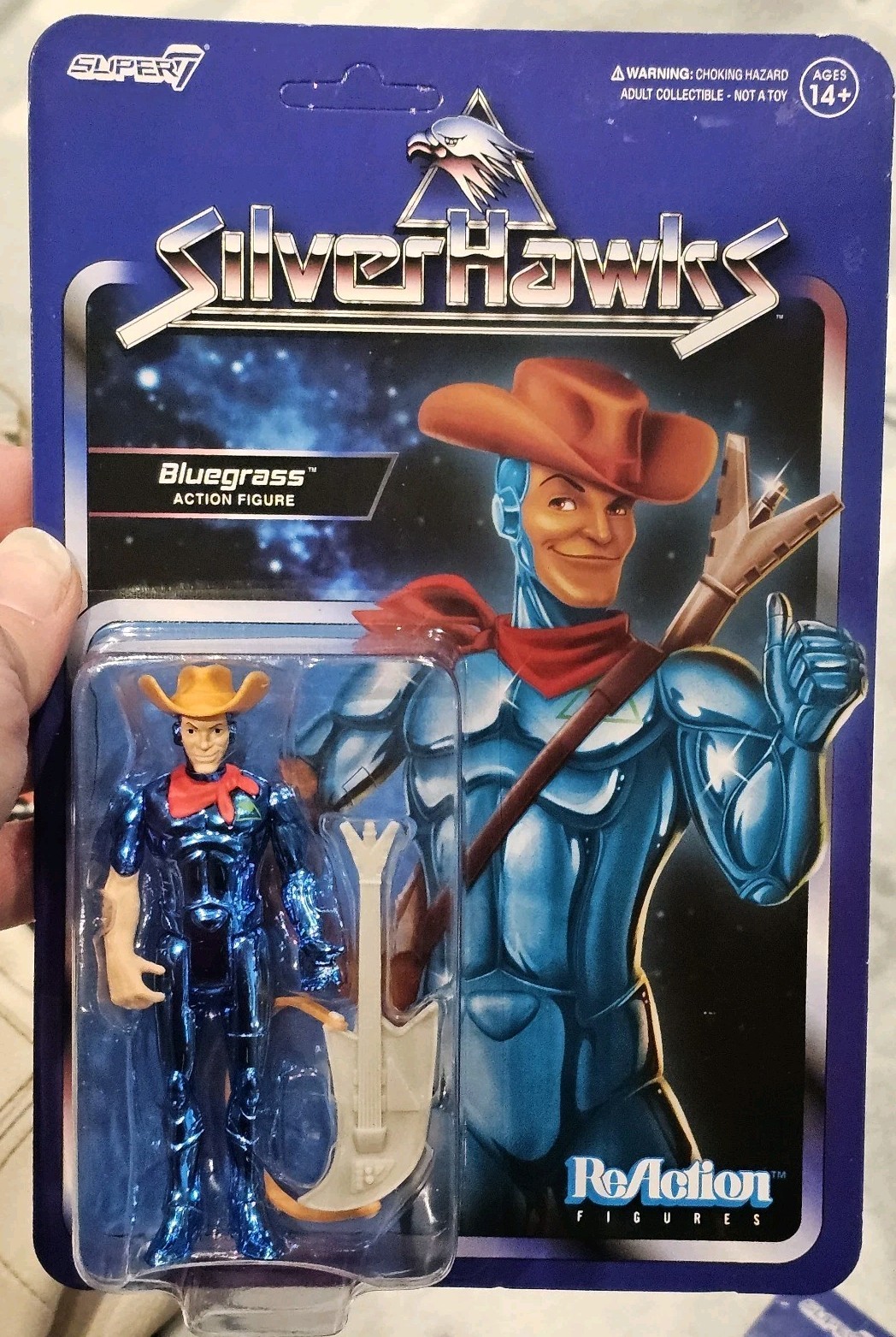 Bluegrass Silverhawks Super7 Reaction Action Figure 3.75"
