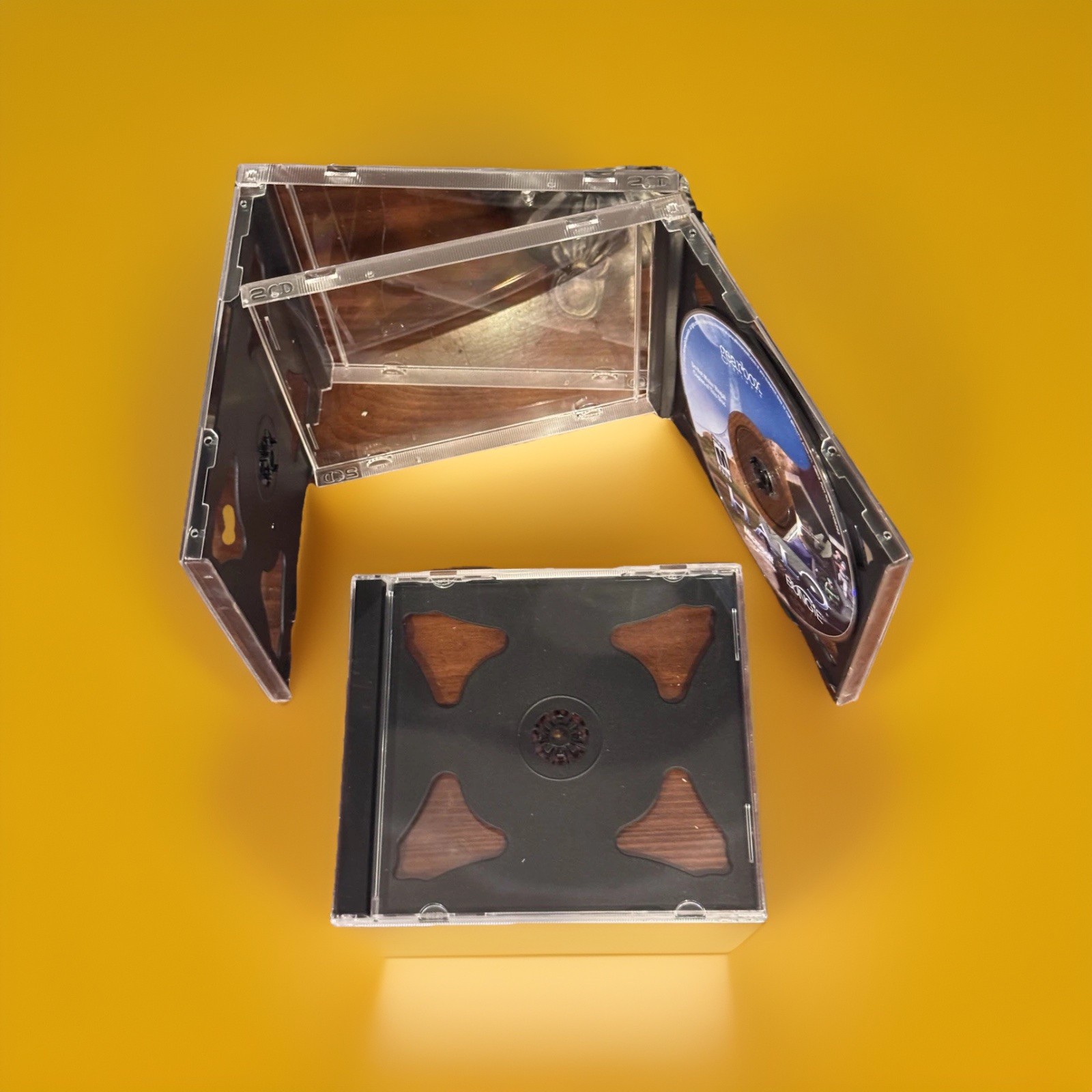 Lot Of 5 Standard Black 2 In One CD Case  - CDs, DVDs, PlayStation