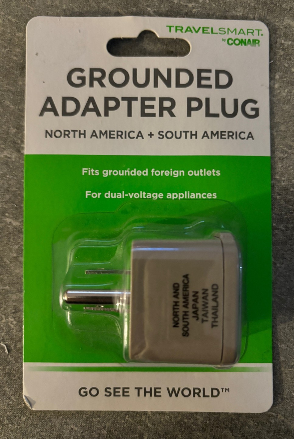 TravelSmart Grounded Adapter Plug for North & South America - Japan - Caribbean