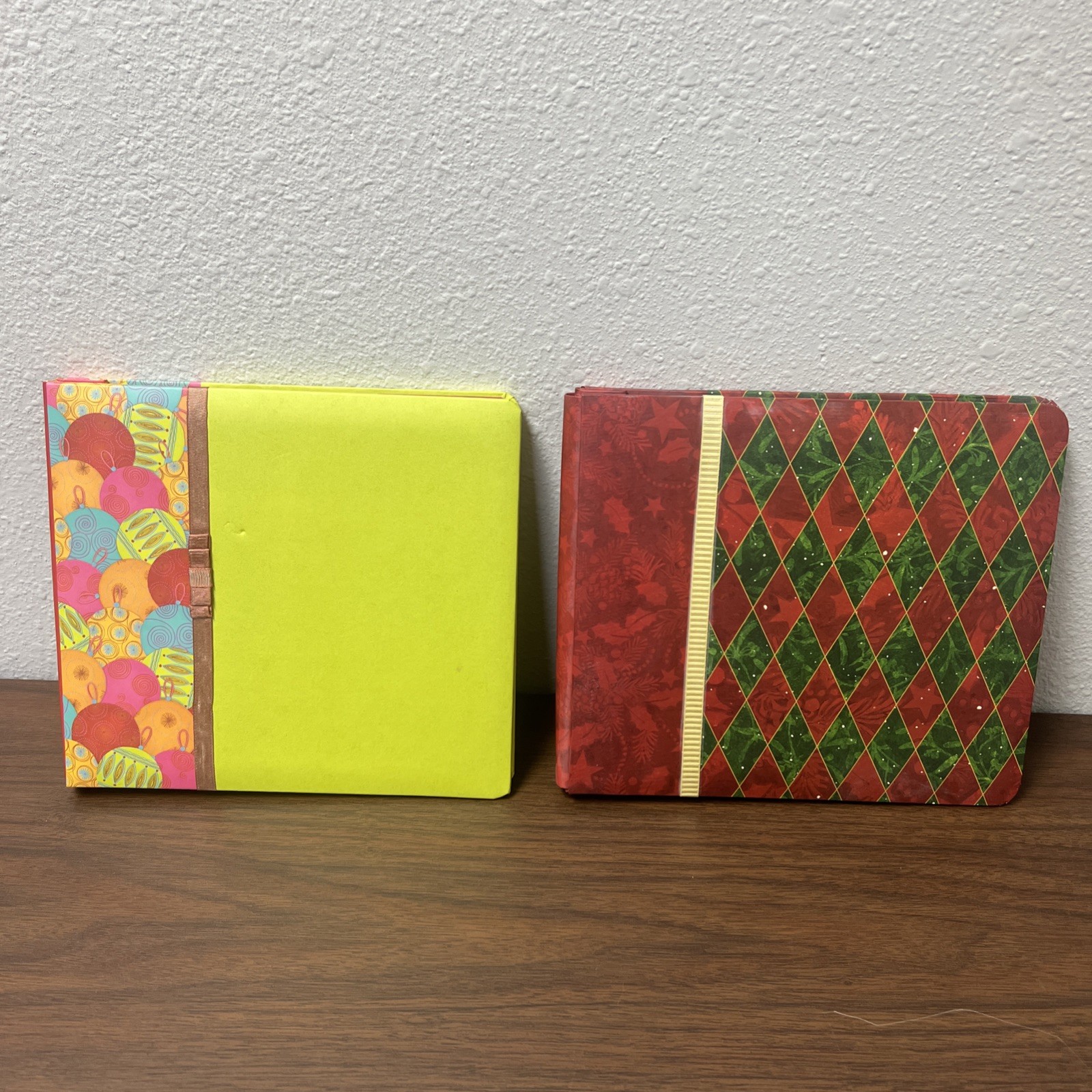 Lot Of 2 The Paper Studio 8x8 Post Bound Scrapbook Albums Christmas Themed New