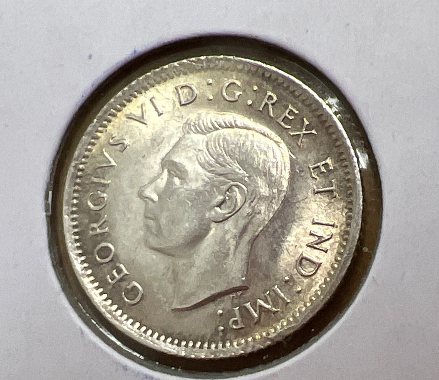 1937 Canada 10 Cents Silver Foreign Coin