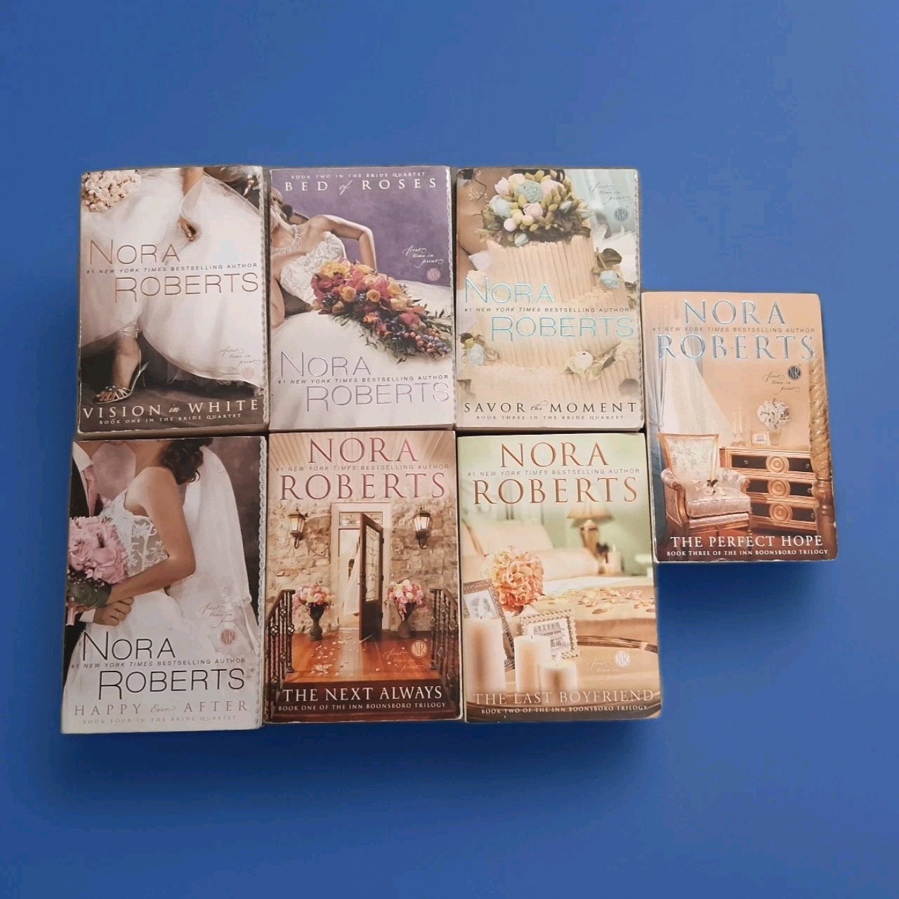 Nora Roberts Complete Series Lot 7 Books: Bride Quartet & Inn Boonsboro Trilogy