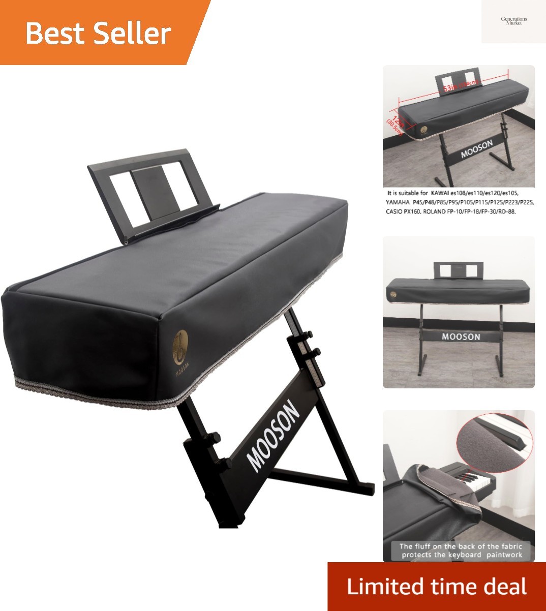 Keyboard Piano Cover Digital Piano Dust Covers Luxury Soft and  Surface Thick...