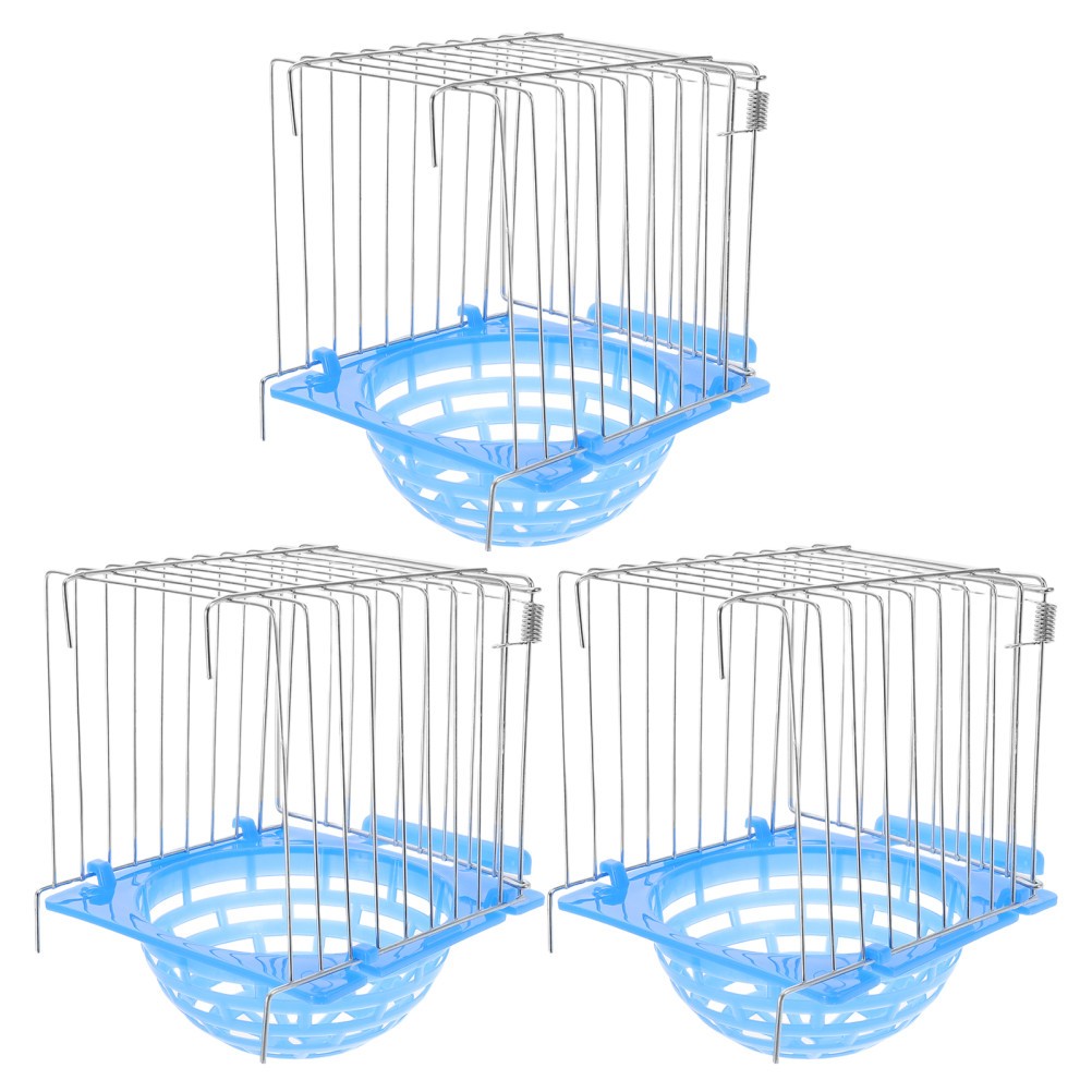  3pcs Parakeet Plastic Nest Box - Iron Wire Budgie Breeding Box - Bird Breeding