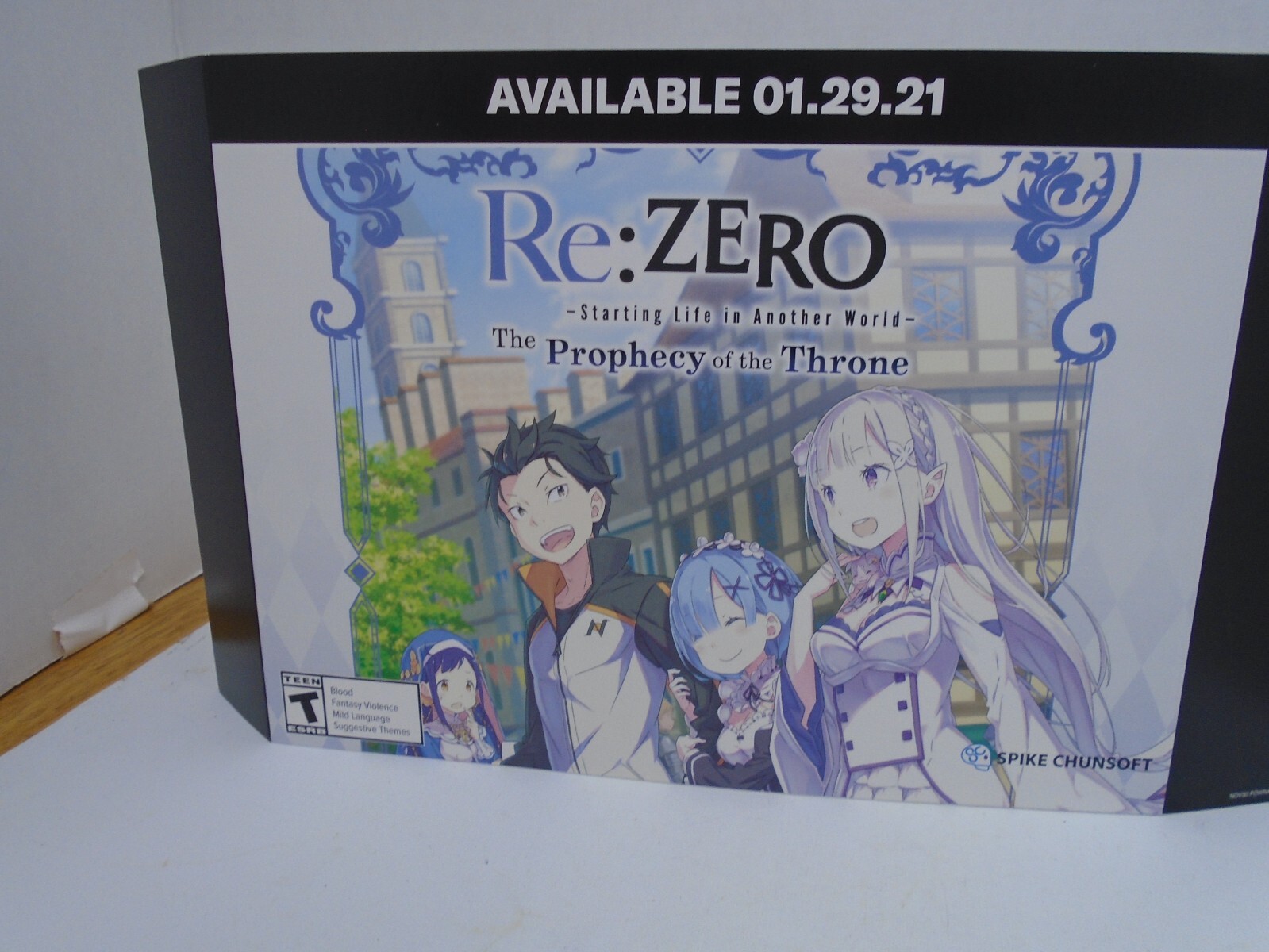 Re: Zero Game Stop Advertising Poster Shelf Display 12x9 