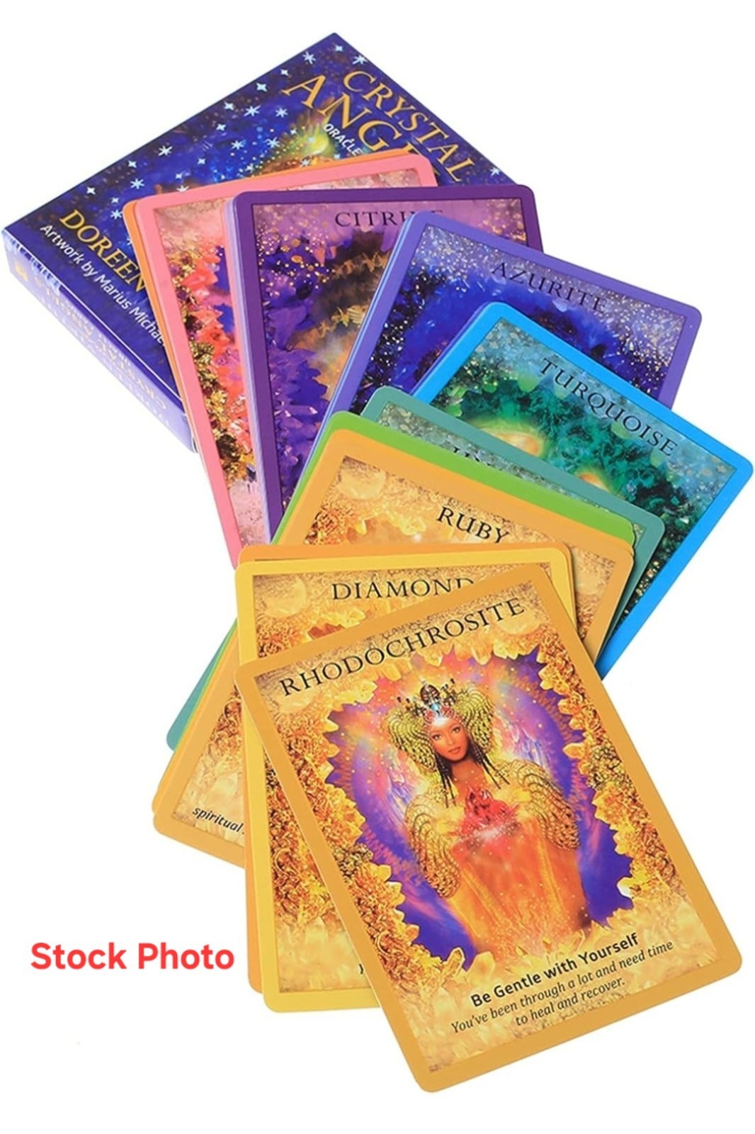 NEW! RARE! OOP Crystal Angels Oracle Cards Deck GILDED Doreen Virtue