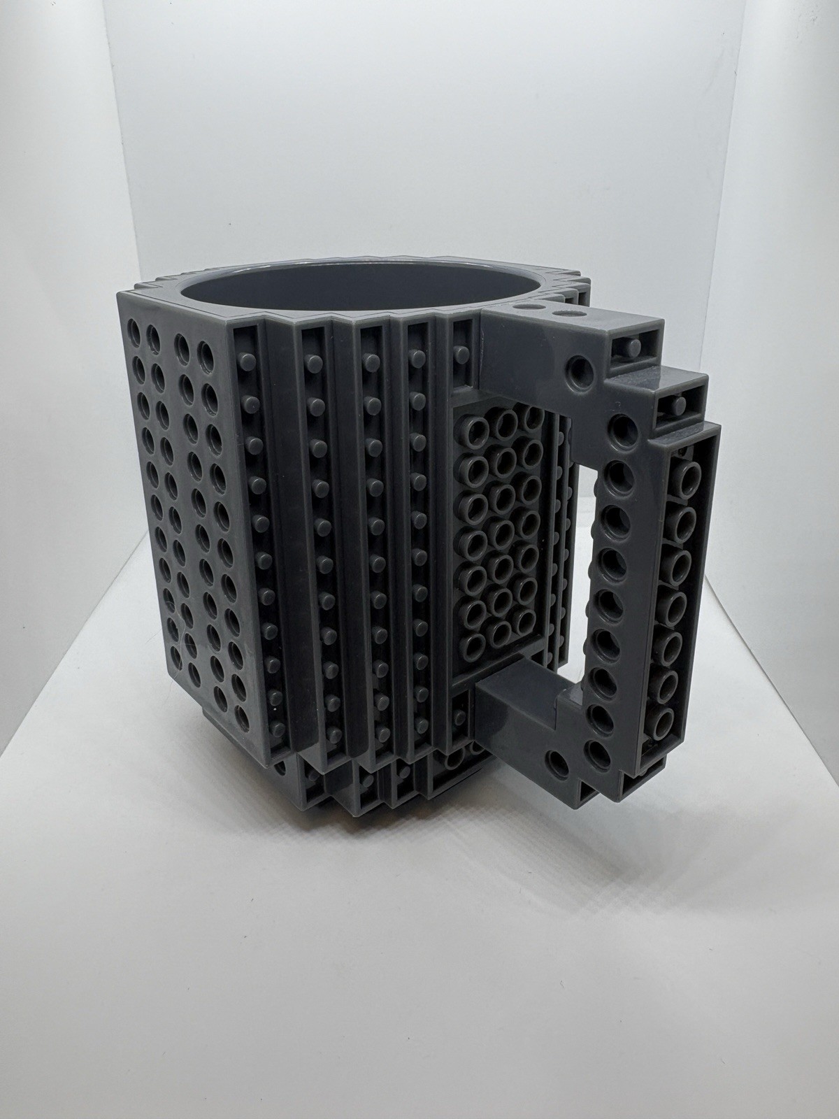 Cool style CUP/Mug Build-On Brick  12oz Coffee Tea Grey  Pre Owned- LOW Price