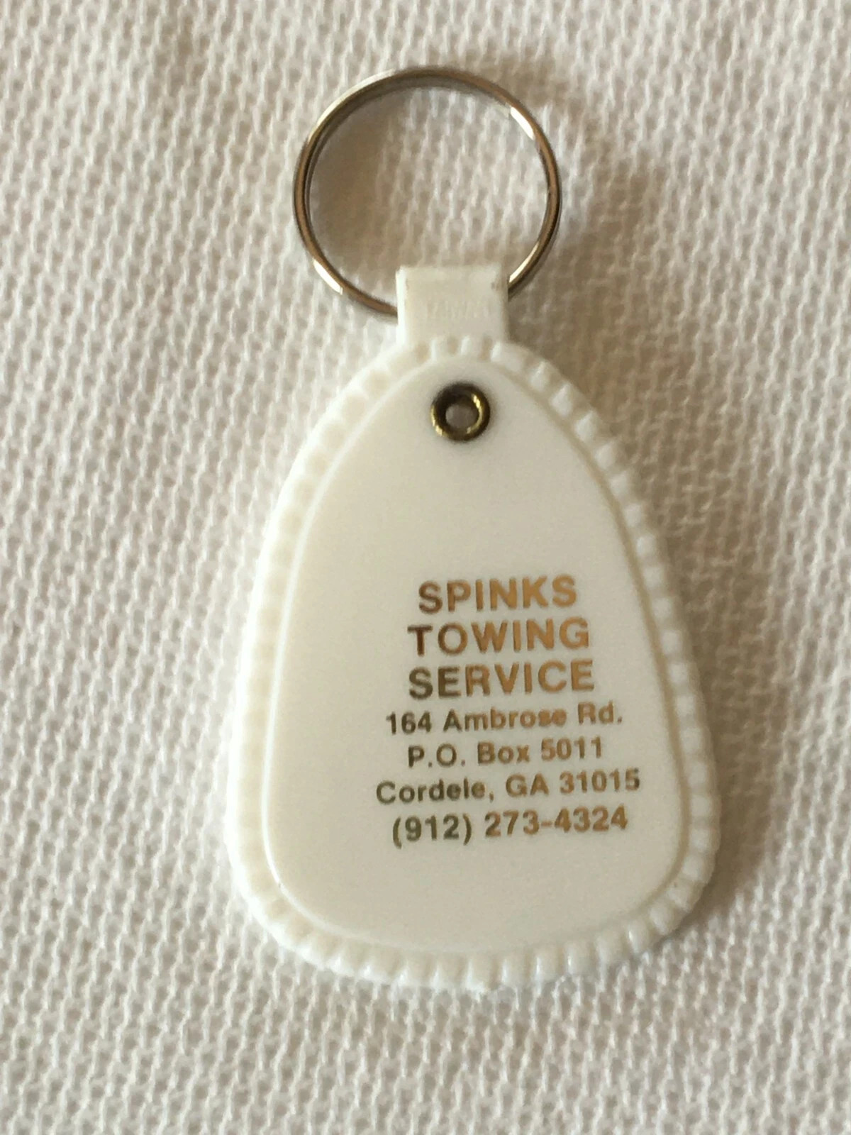 Spinks Towing Service Cordele GA Keychain, Georgia Wrecker Key Ring