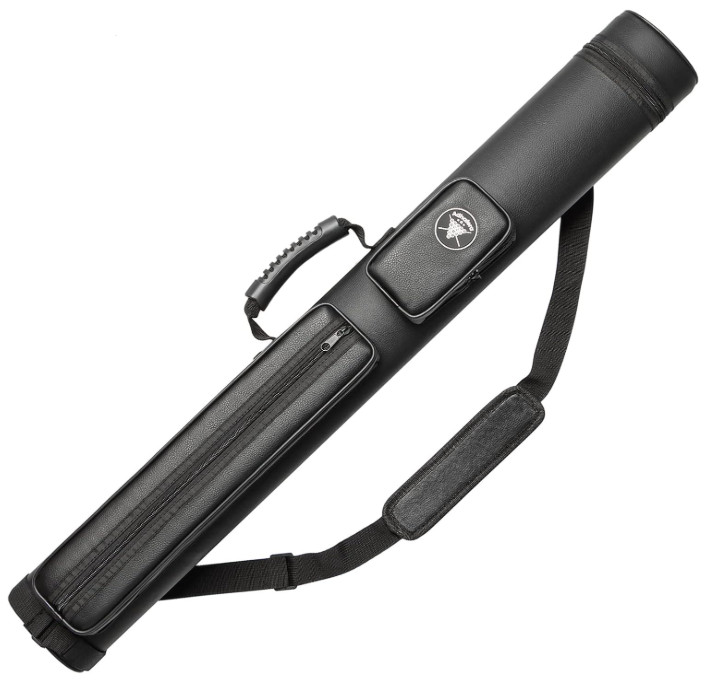 Pool Cue Case, 2x2 Hard Pool Stick Case, Faux Leather Billiards Accessory Holder