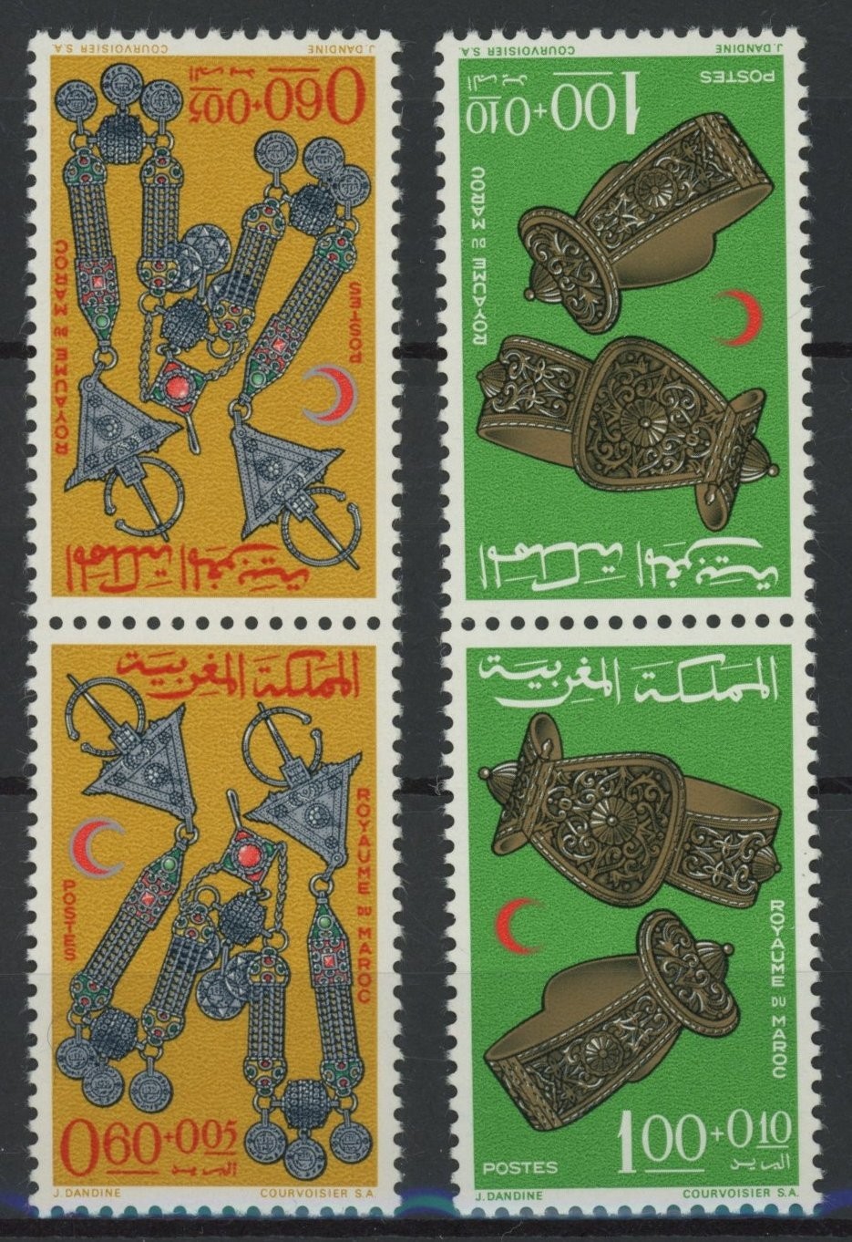 Morocco 1967 : Art - 2x Good Set VF MNH Stamps in Tête-bêche