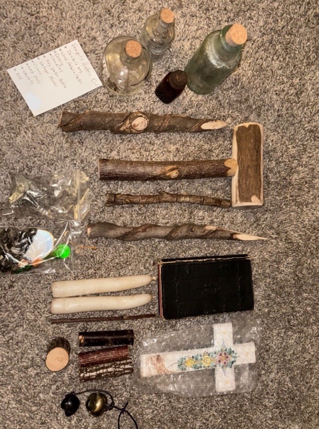 Michael W. Johnson Co. Antique Doctor Bag with Vampire Kit items