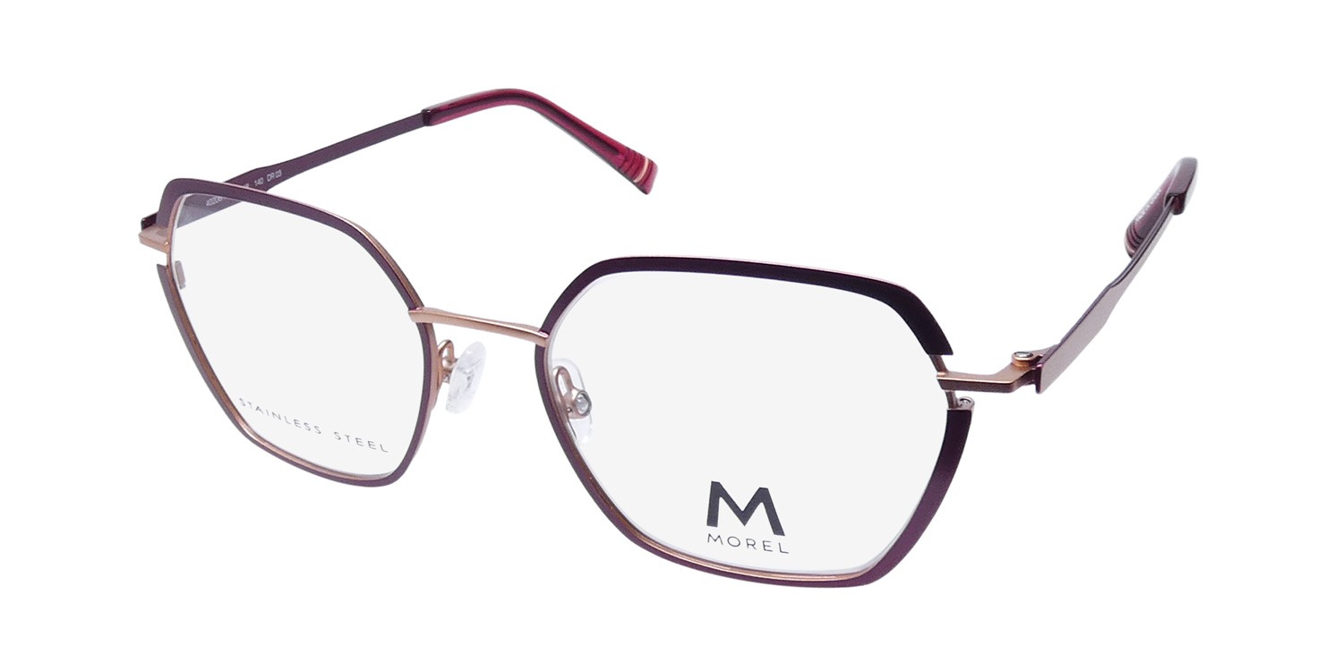 MOREL NOMAD 40206N EYEGLASS FRAME/EYEWEAR STAINLESS STEEL UNIQUE SHAPE WOMENS