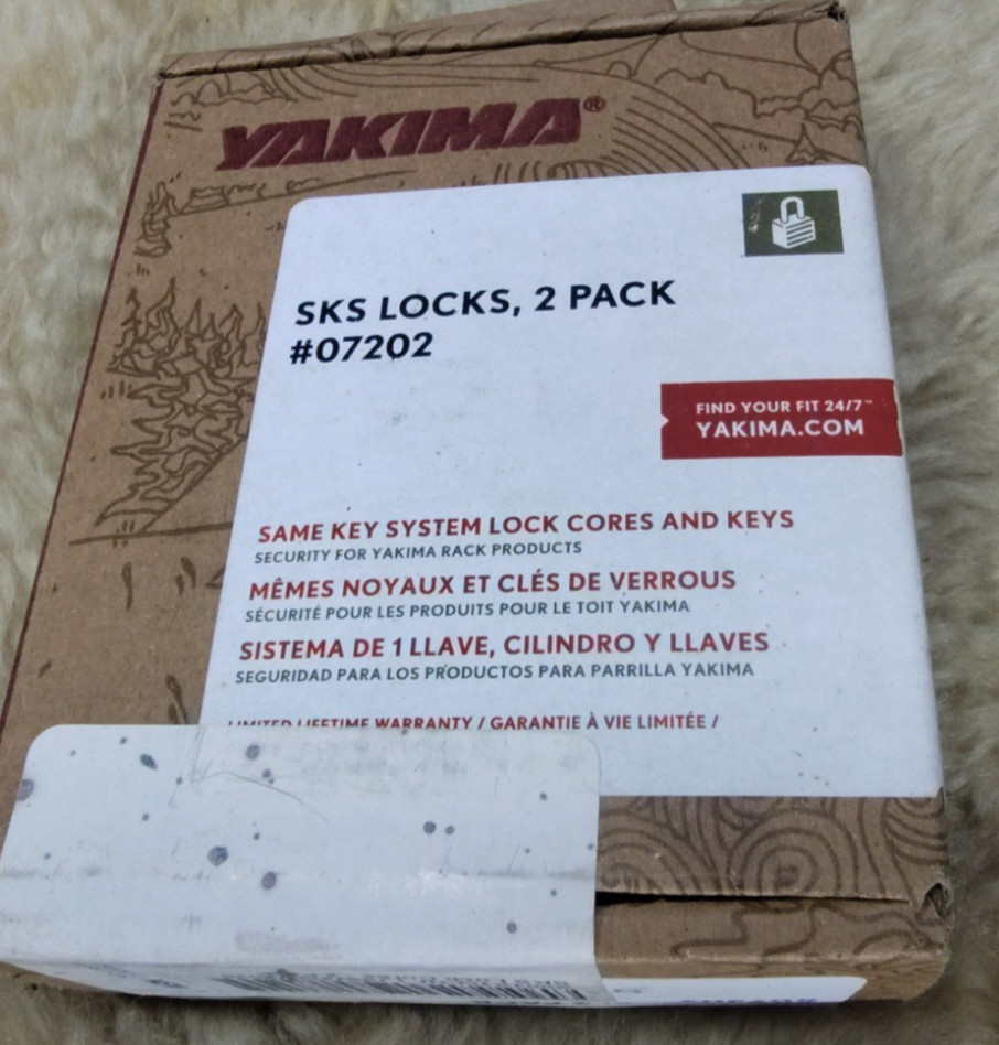 YAKIMA SKS LOCK 2 PACK ‎Y8007202 SKS BRAND NEW IN BOX