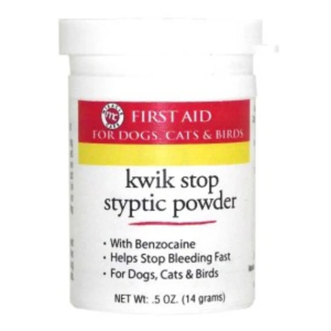 Miraclecare Kwik Stop Styptic Powder For Cats Dogs Birds