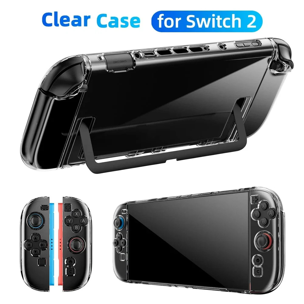 Transparent PC Hard Case for Nintendo Switch 2 Console Joypad Split Protective C