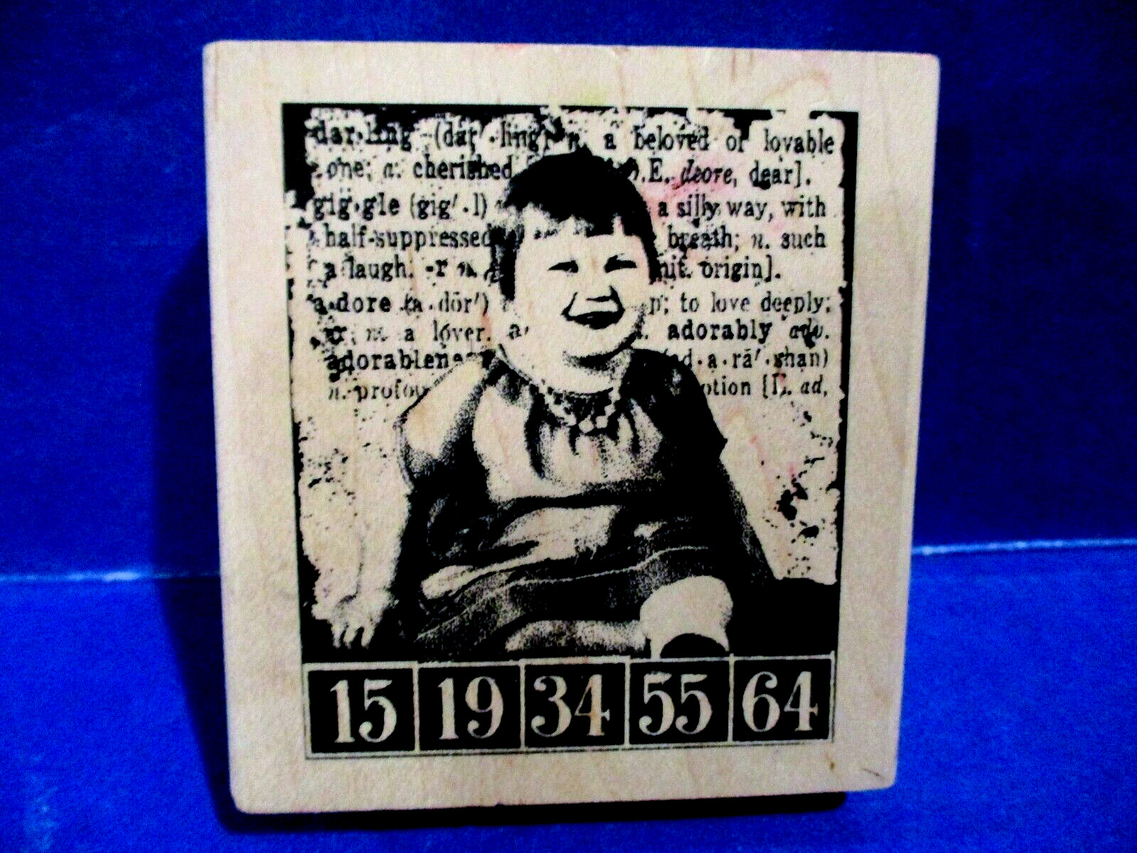 TIM HOLTZ STAMPERS ANONYMOUS CHILD COLLAGE MIXED MEDIA RUBBER STAMP WD MTD
