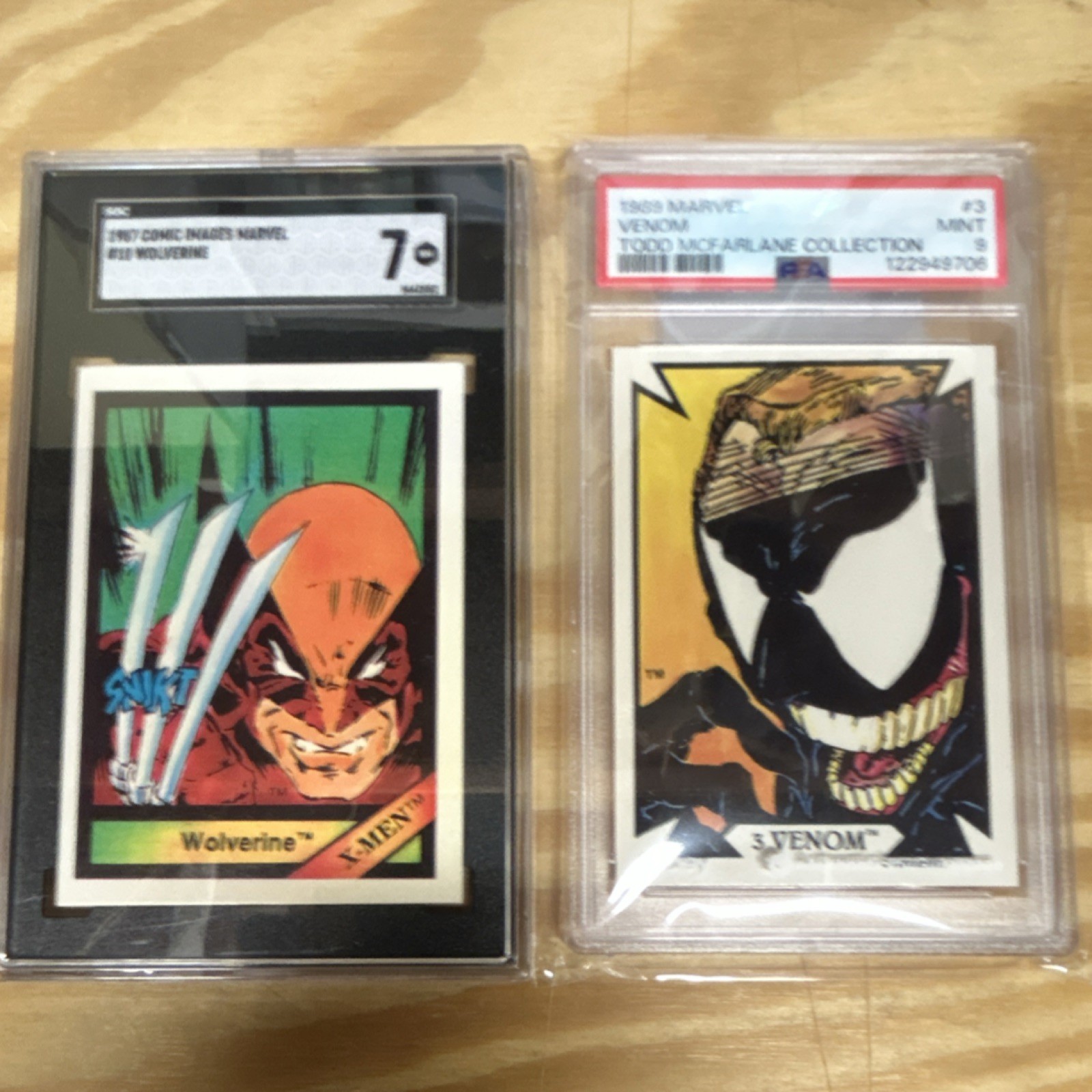 Marvel Graded 1987 Wolverine And 1989 Venom Rookie Card