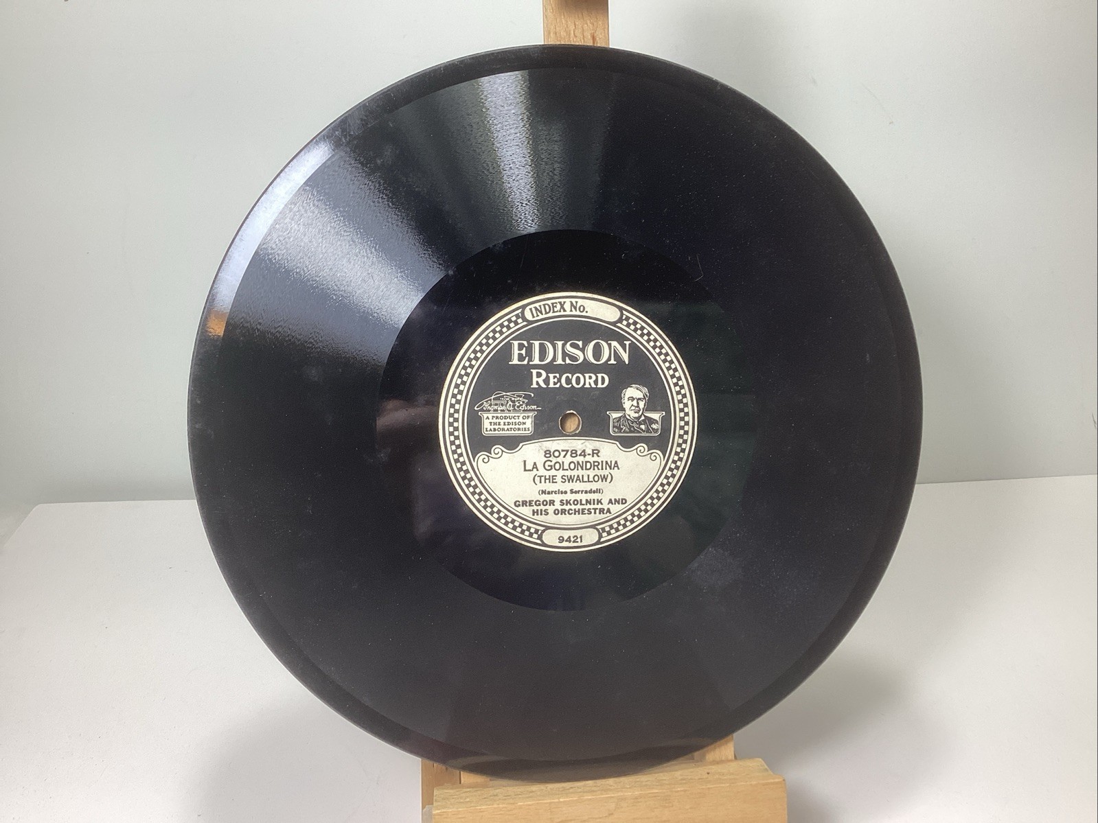 Edison Disc Record 80784-L/R “La Golondrina”(9421) & “Abandonado”(9425)