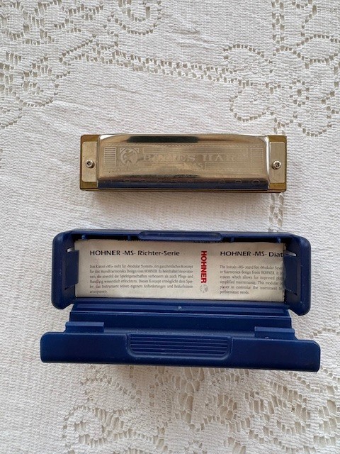NOS Blues Harp MS Harmonica Hohner 532/20 AB Blues W/Box & Papers