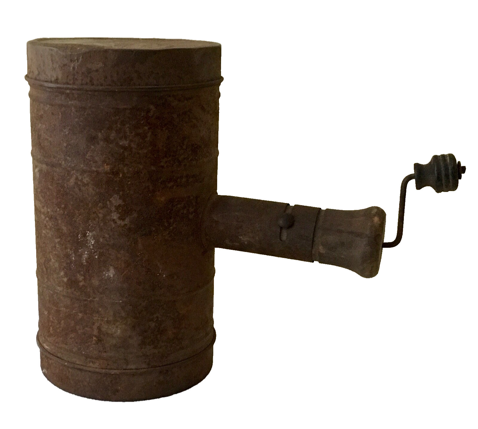 Antique Farmhouse Kitchen Decor REP BRAND Metal Flour Sifter Rust Wear