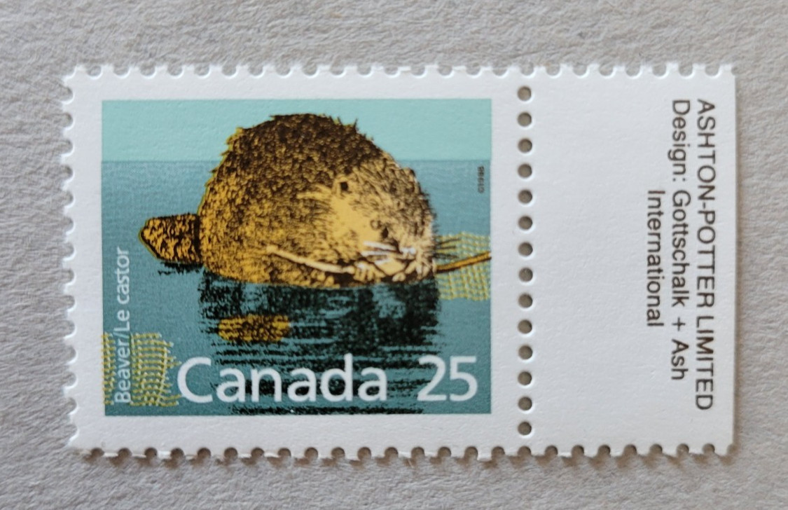 canada stamp #1161ii Beaver (1992) 25¢ Untagged - Coated Papers Ltd paper MNH OG