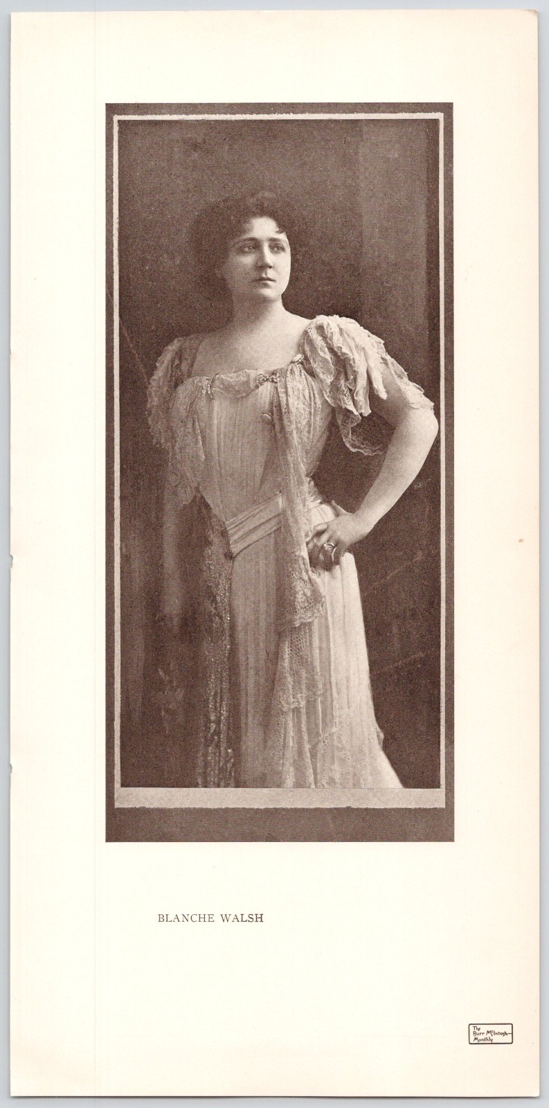 1906 Blanche Walsh American Actress McIntosh Burr Print