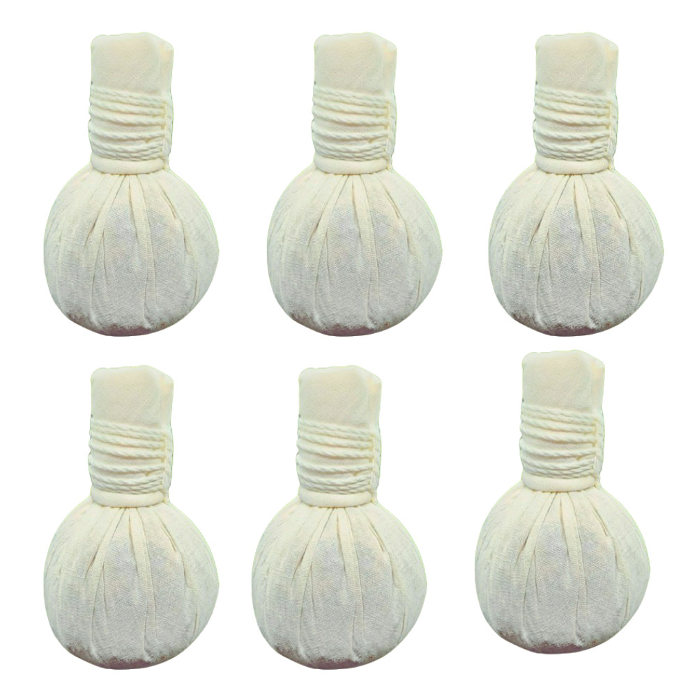 Thai Herbal Hot Compress Balls Traditional Thai Spa Massage Relaxing 50g x 6