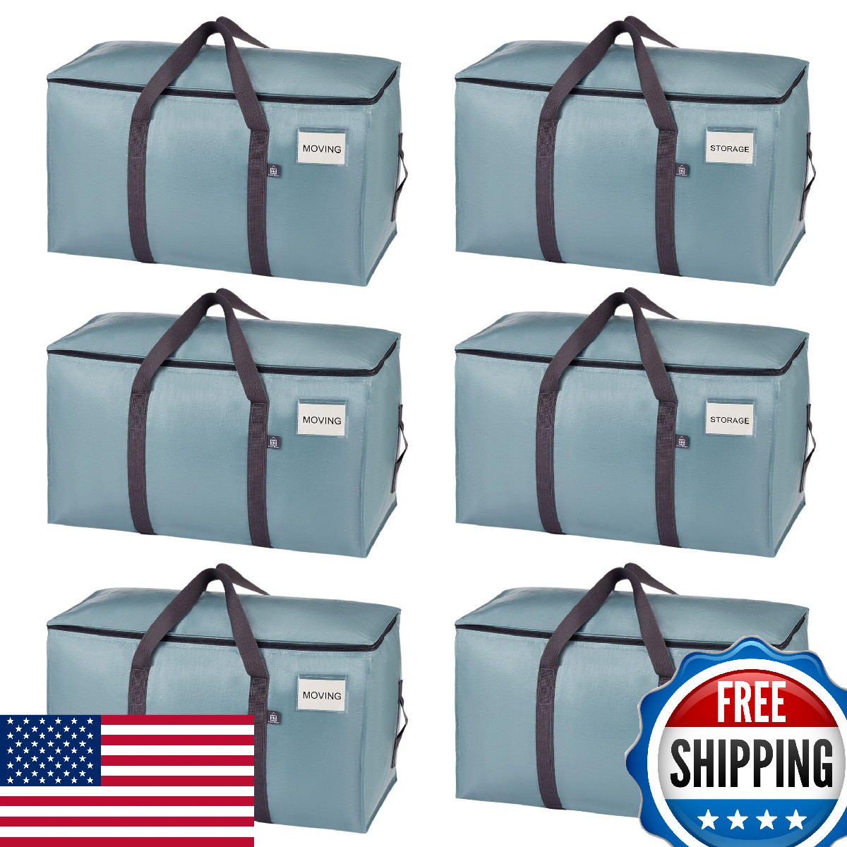 VENO 6 Pack Moving Bags, Upgraded Heavy Duty, Moving Boxes Alternative, Packing