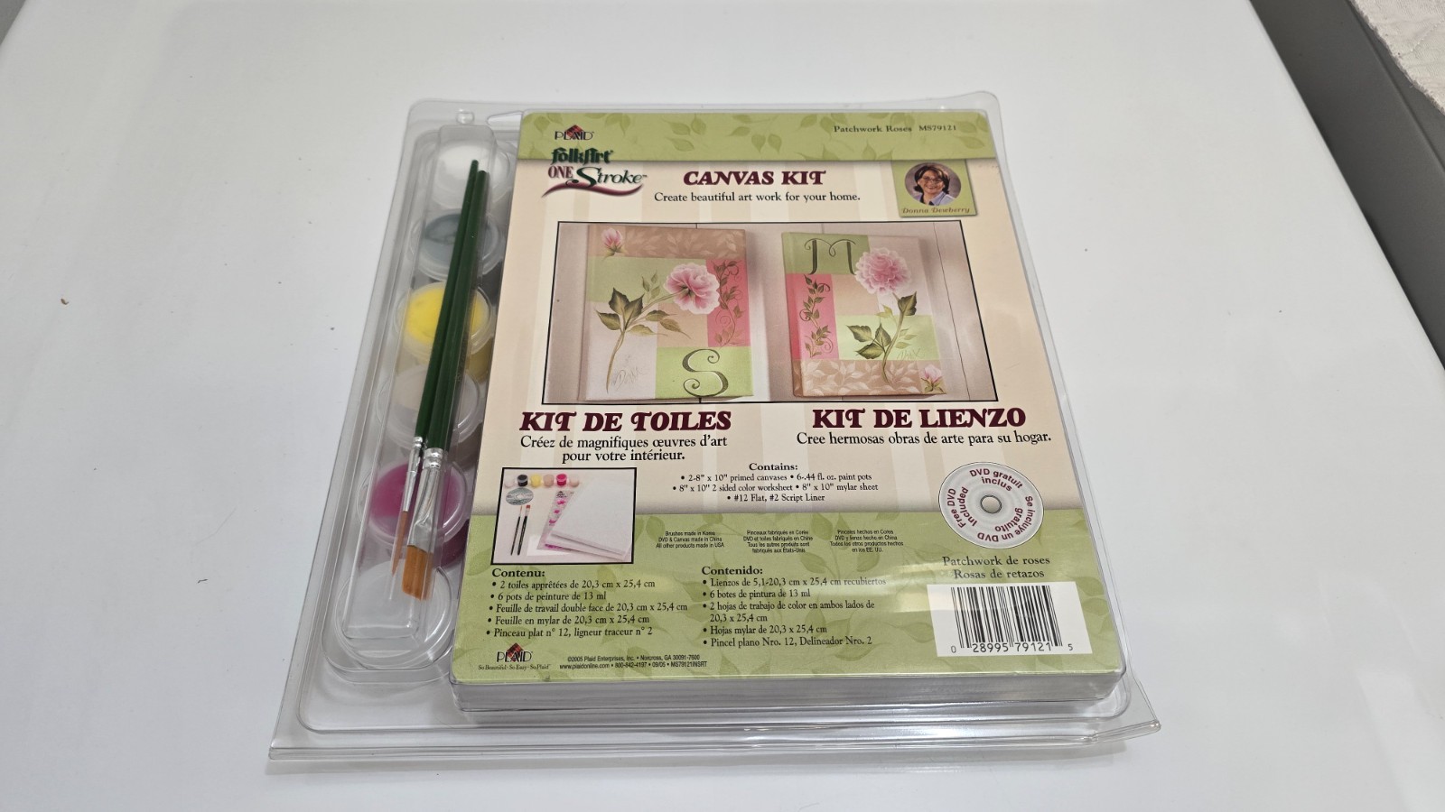 plaid folk art one stroke Canvas Kit - NEW - OPENBOX - MISSING DVD