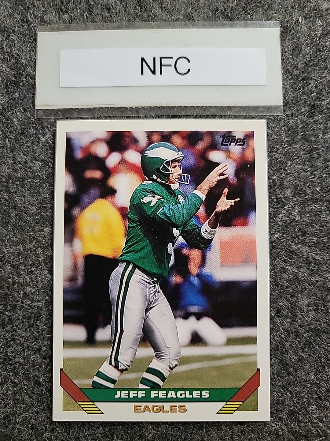 1993 TOPPS JEFF FEAGLES #58 PHILADELPHIA EAGLES 