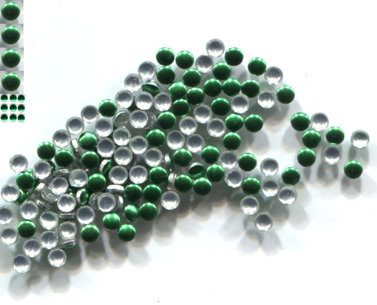 Round Smooth Nailheads 1.5mm  KIWI GREEN  Hot fix   2 Gross  288 Pieces