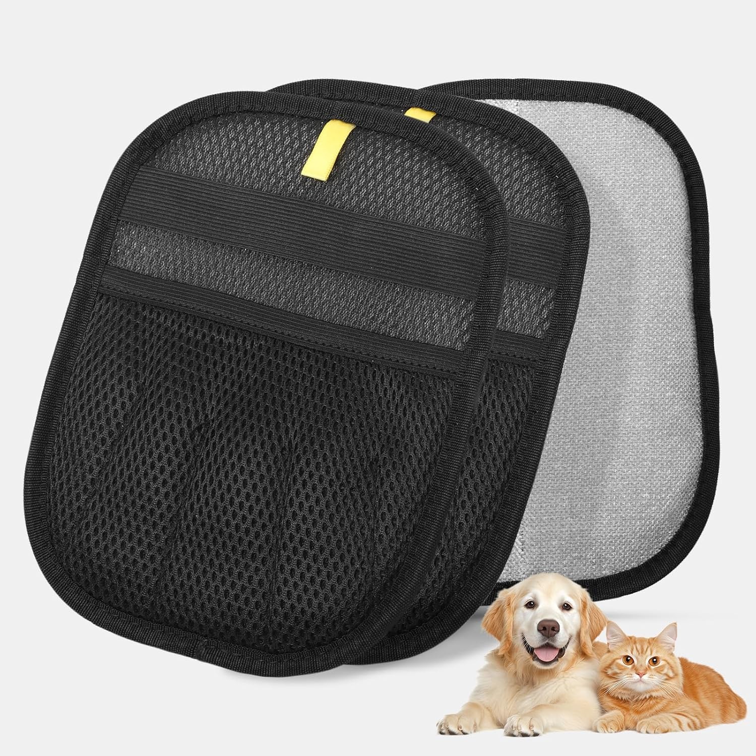 2Pcs Magic Brush Pet Hair Remover, Five-Finger Electrostatic Cat & Dog Hair Remo