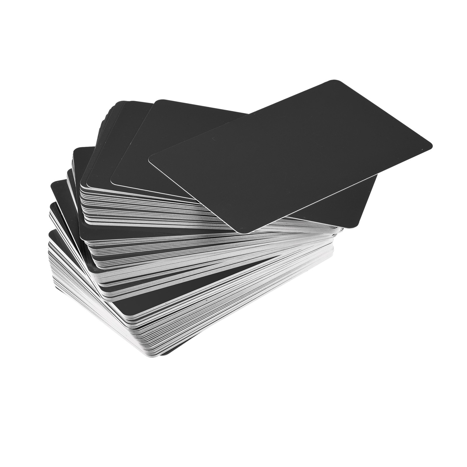 Pack of 50,Blank PVC Cards Black Plastic Card 14mil for ID Badge Printer