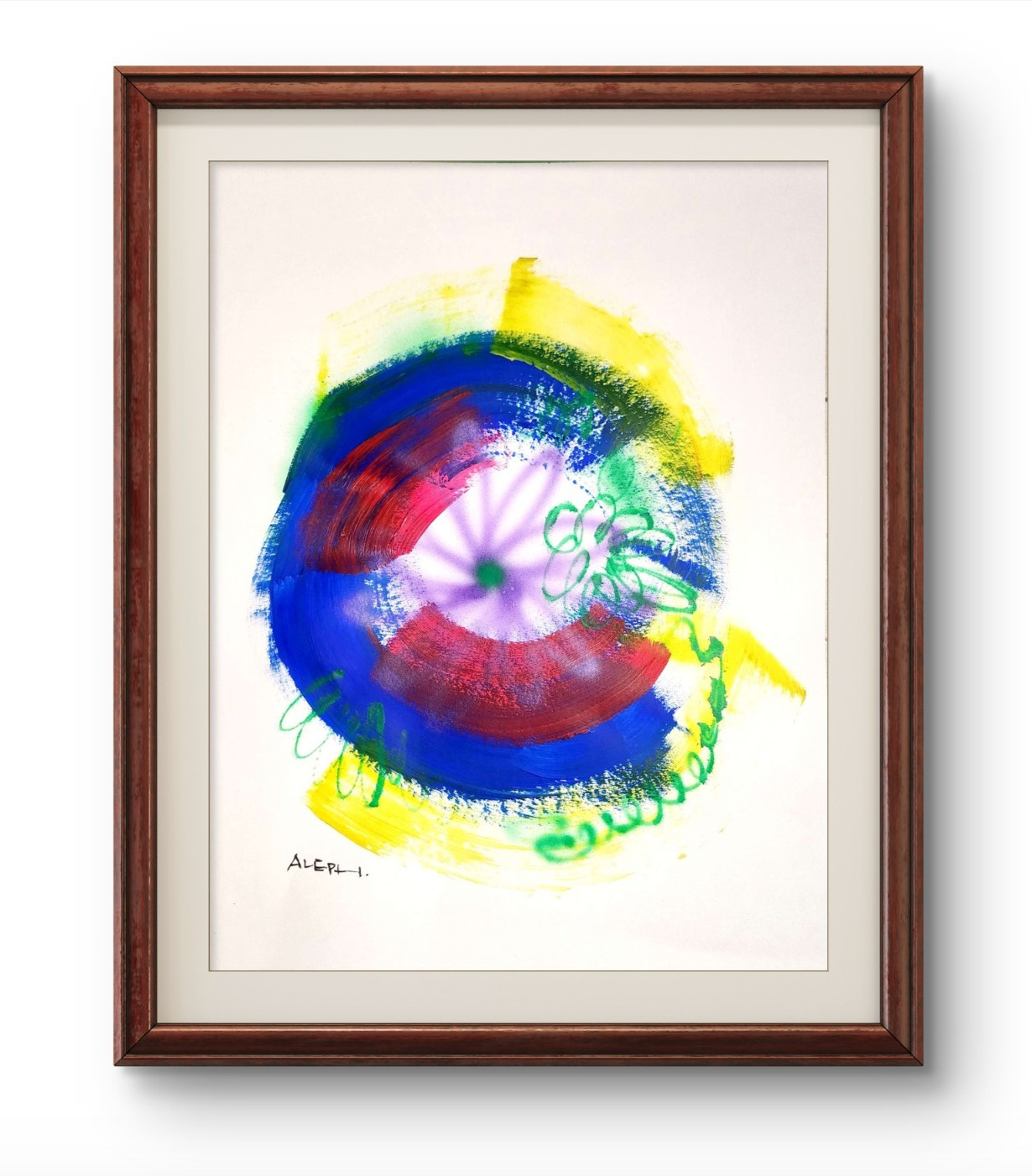 Aleph Original Art 14x11 Modern Abstract Expressionism Acrylic Gallery Paper