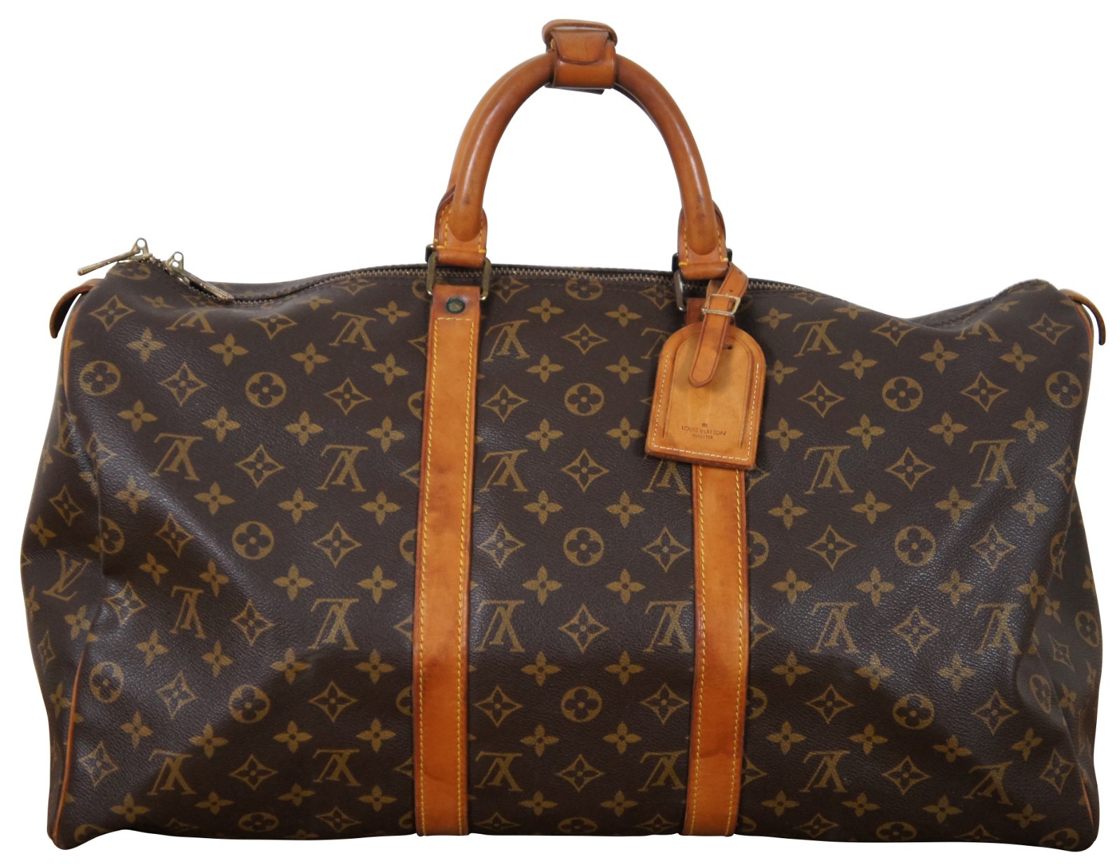 Vtg Louis Vuitton Keepall Bandouliere 50 Malletier LV Monogram Boston Bag 21"