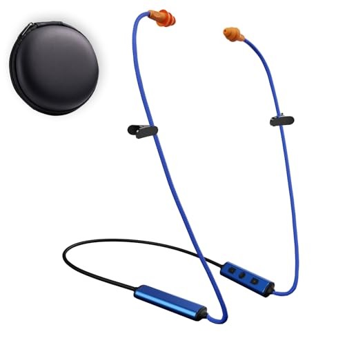 Ear Plugs Bluetooth Headphones for Work, Neckband Wireless Earbuds with 20 