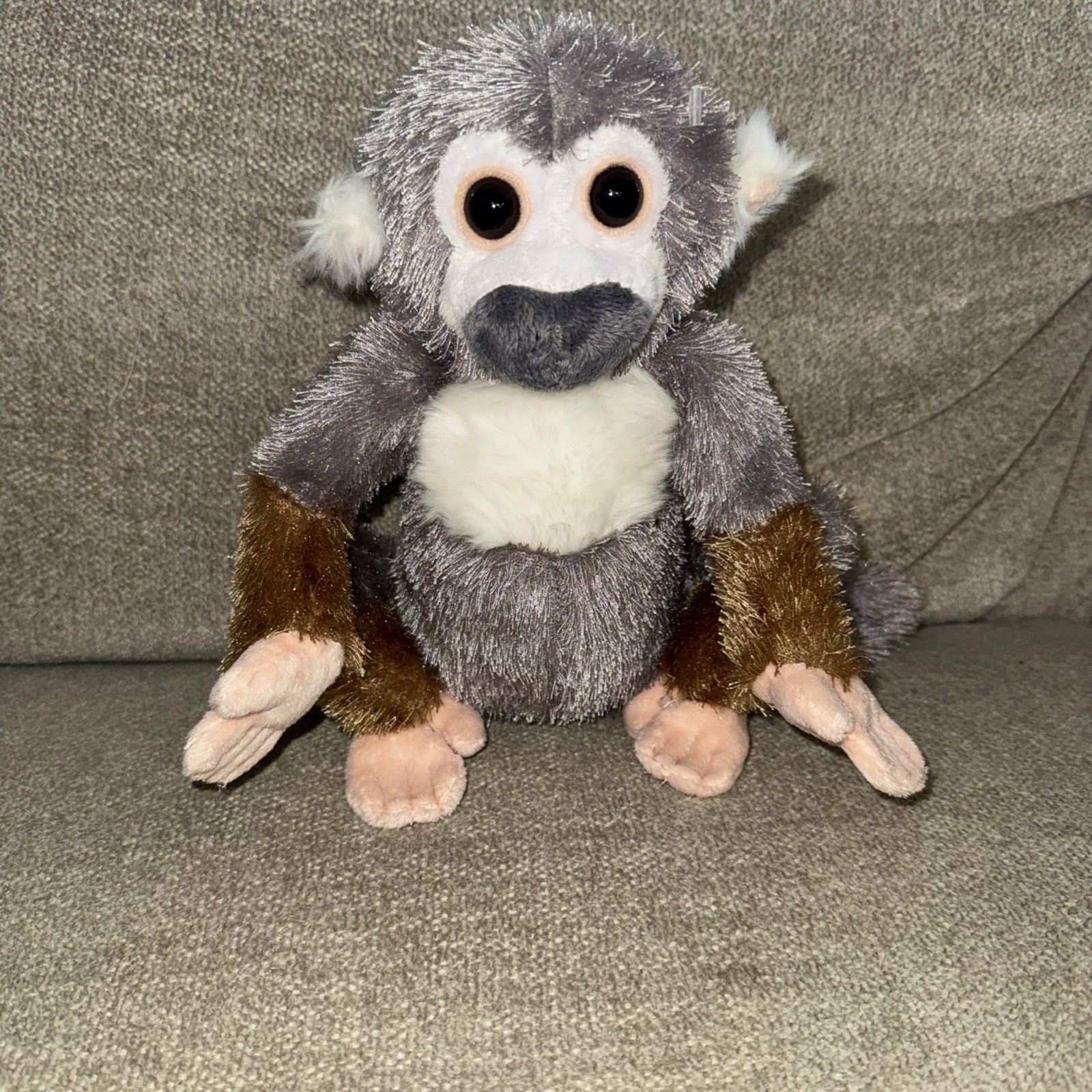 Ganz Webkinz Brown Gray Squirrel Monkey Plush Stuffed Animal Toy NO CODE 9"