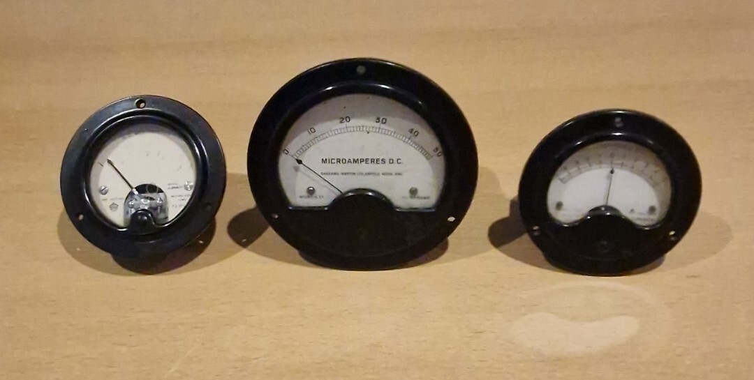  3x Vintage Sangamo Weston Ltd Microamperes D C gauge or Meter Untested 