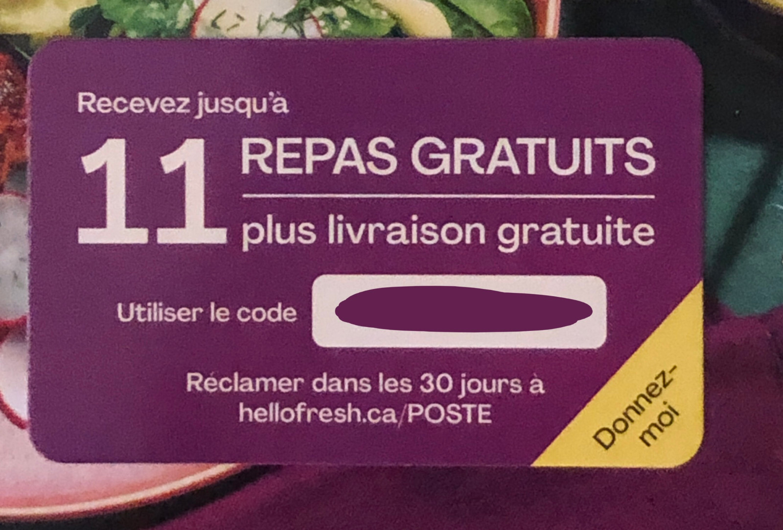 HelloFresh 50% off coupon Canada (Digital code-read description)