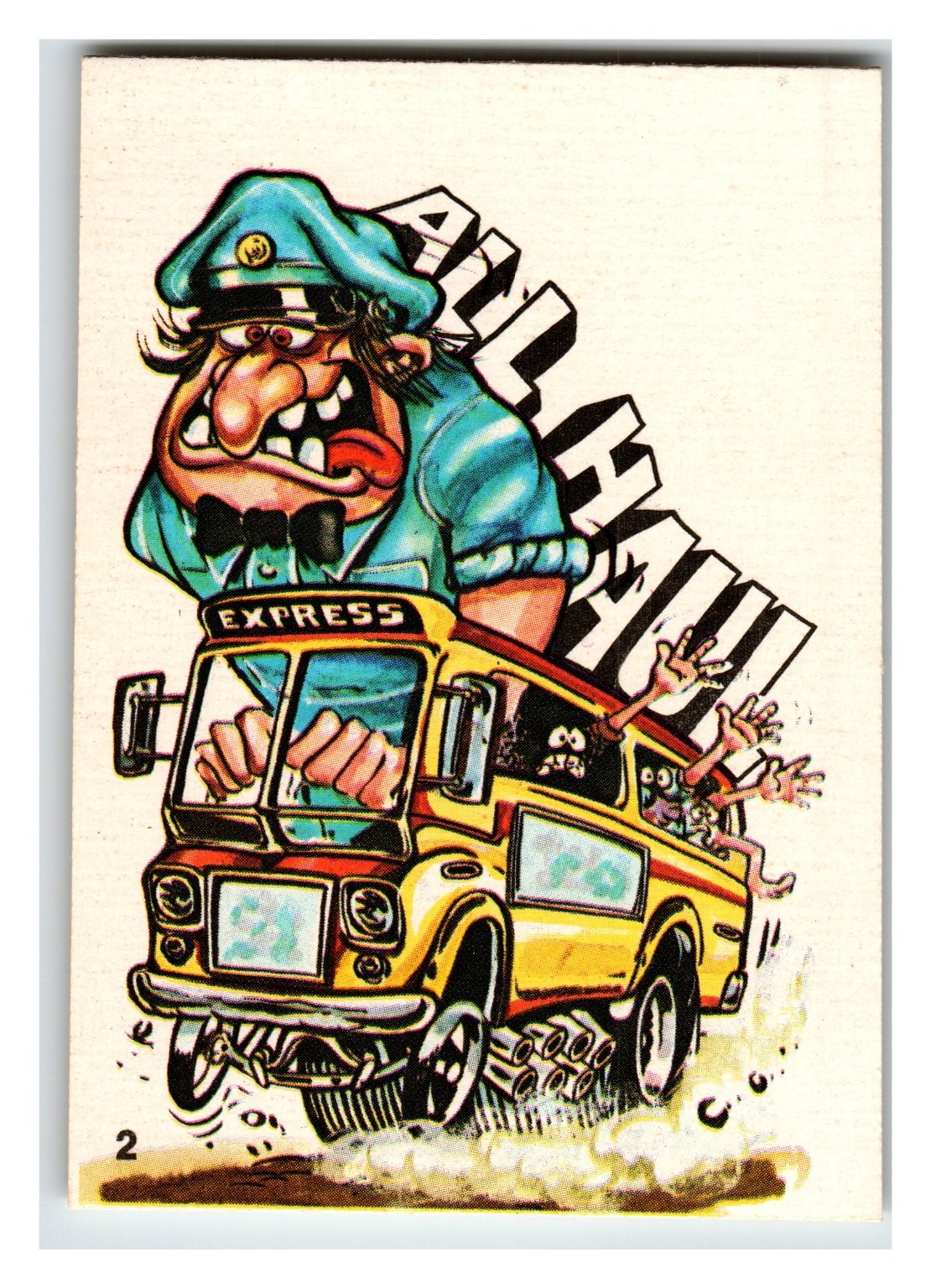 AULL HAUL EXPRESS Sticker Single #2 Vintage Non-Sport Cartoon Bus