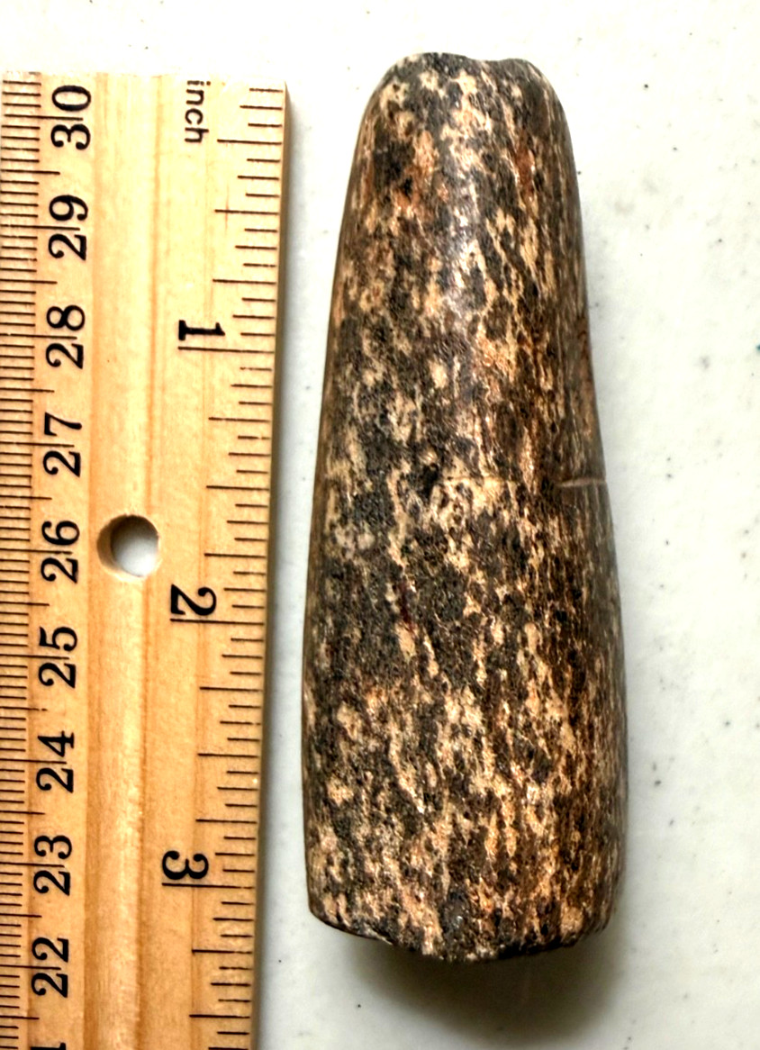 Rare Large Neolithic African Tubular Bead, 2-7/8" long, Granite, Great Condition